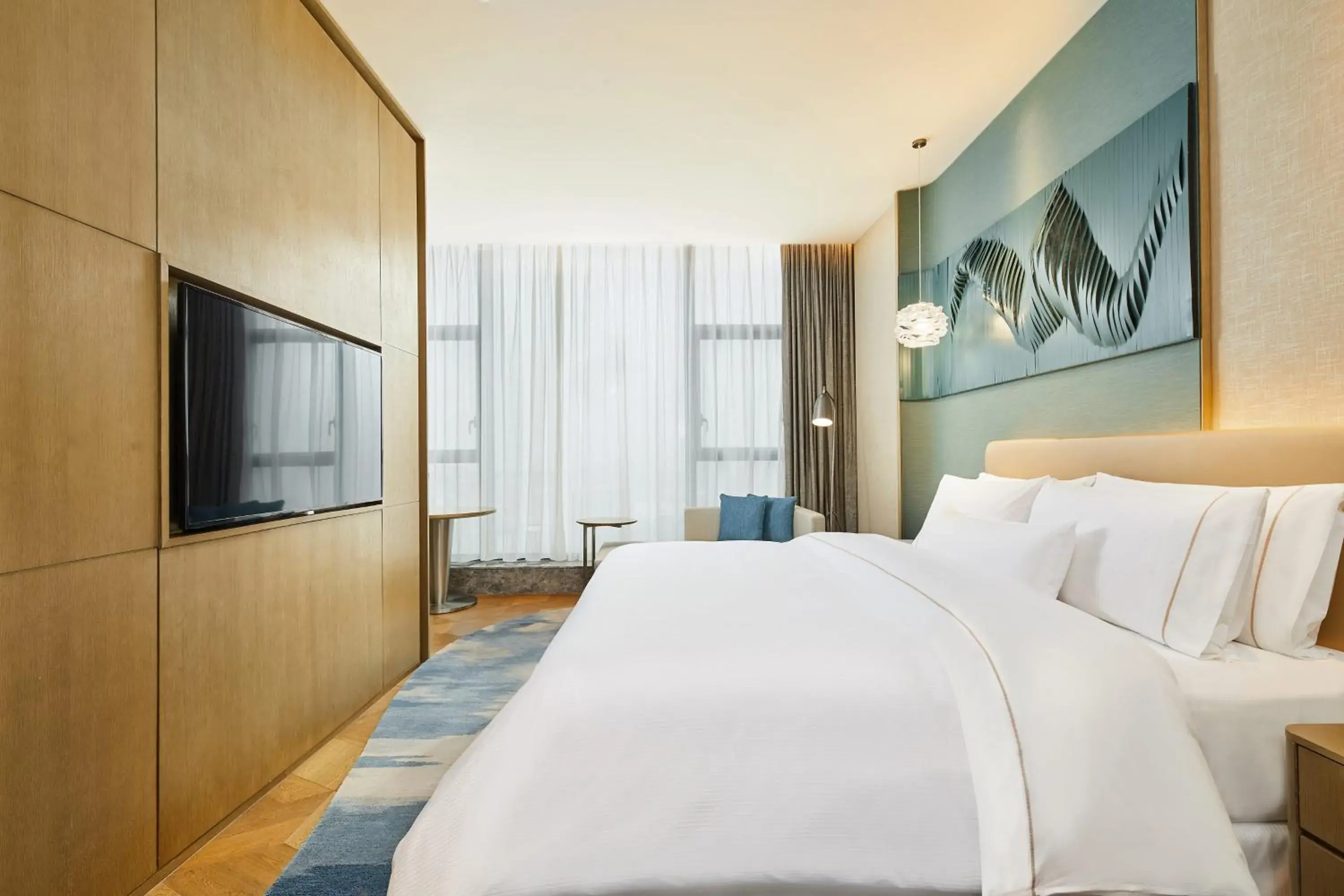 Renewal Room, Guest room, 1 King, World Expo City view in The Westin Qingdao West Coast Renewal Room, Guest room, 1 King, World Expo City view in The Westin Qingdao West Coast