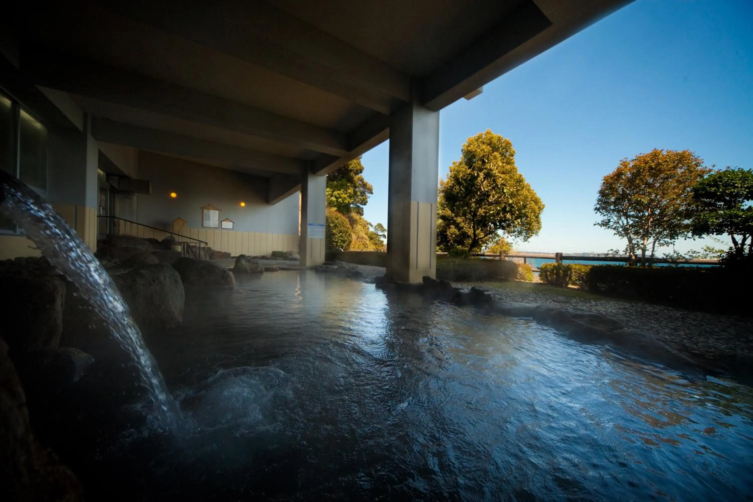 Hot Spring Bath, Swimming Pool in Beppuwan Royal Hotel
