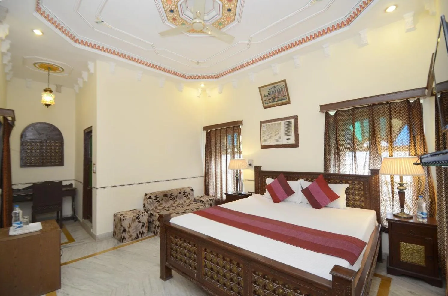 Bedroom, Bed in Hotel Heritage Mandawa