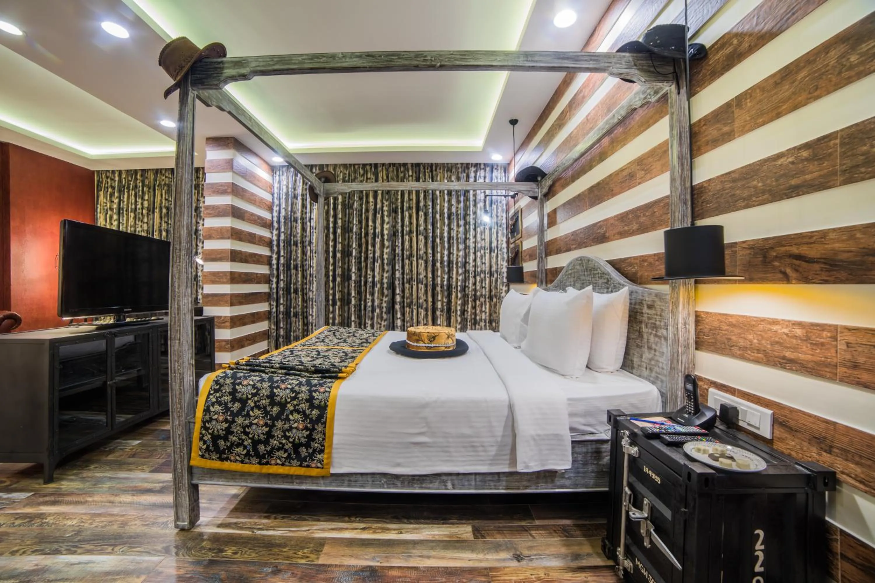 Bed in Ramoji Film City- Sitara Luxury Hotel