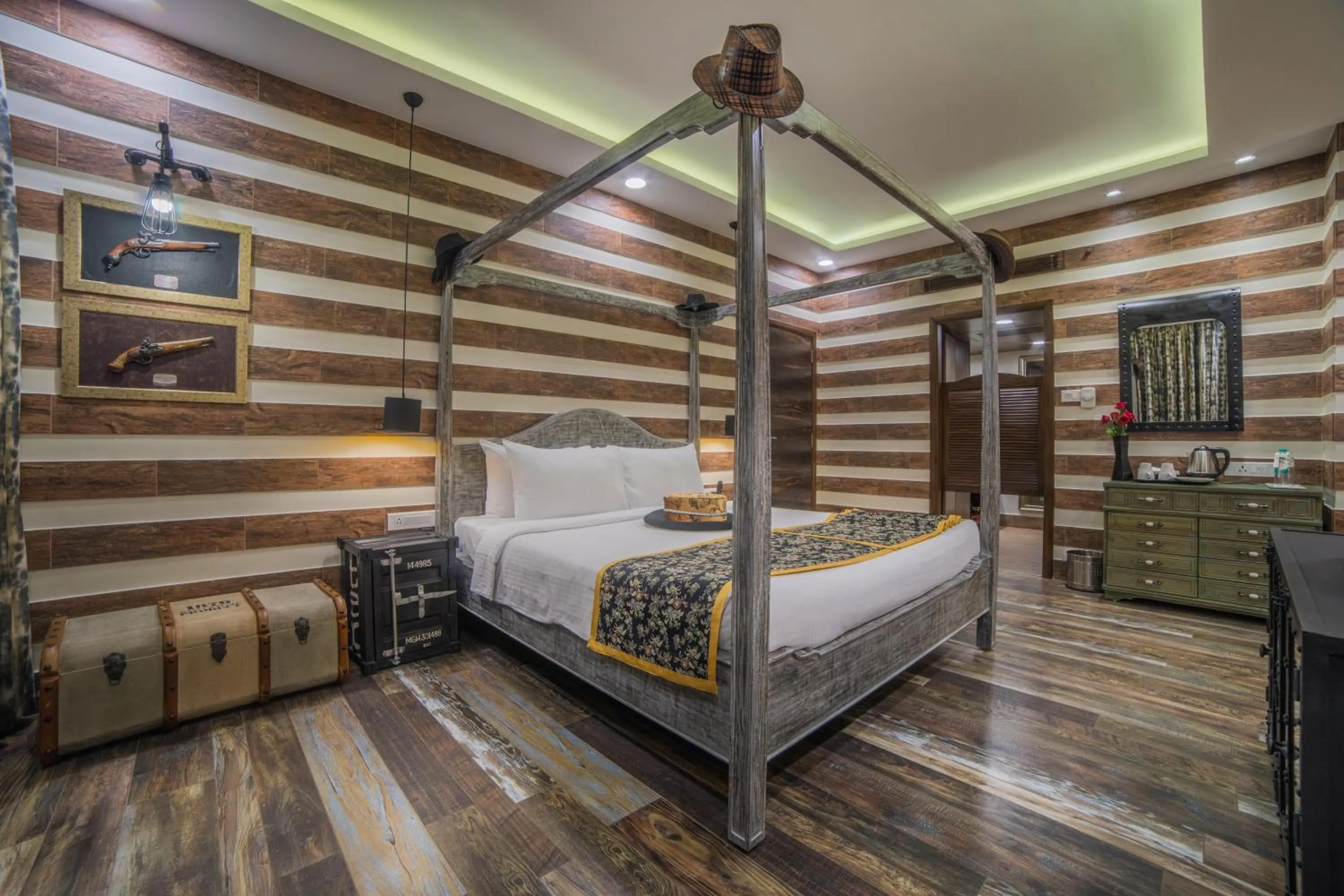 Bed in Ramoji Film City- Sitara Luxury Hotel