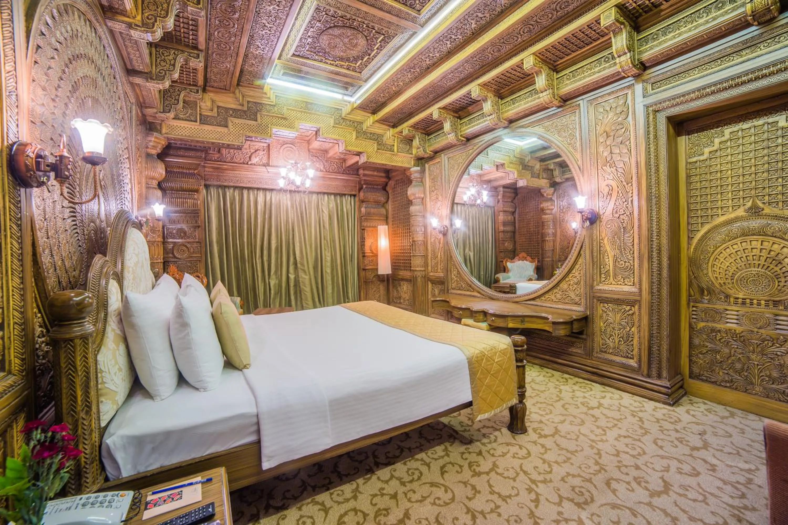 Bed in Ramoji Film City- Sitara Luxury Hotel