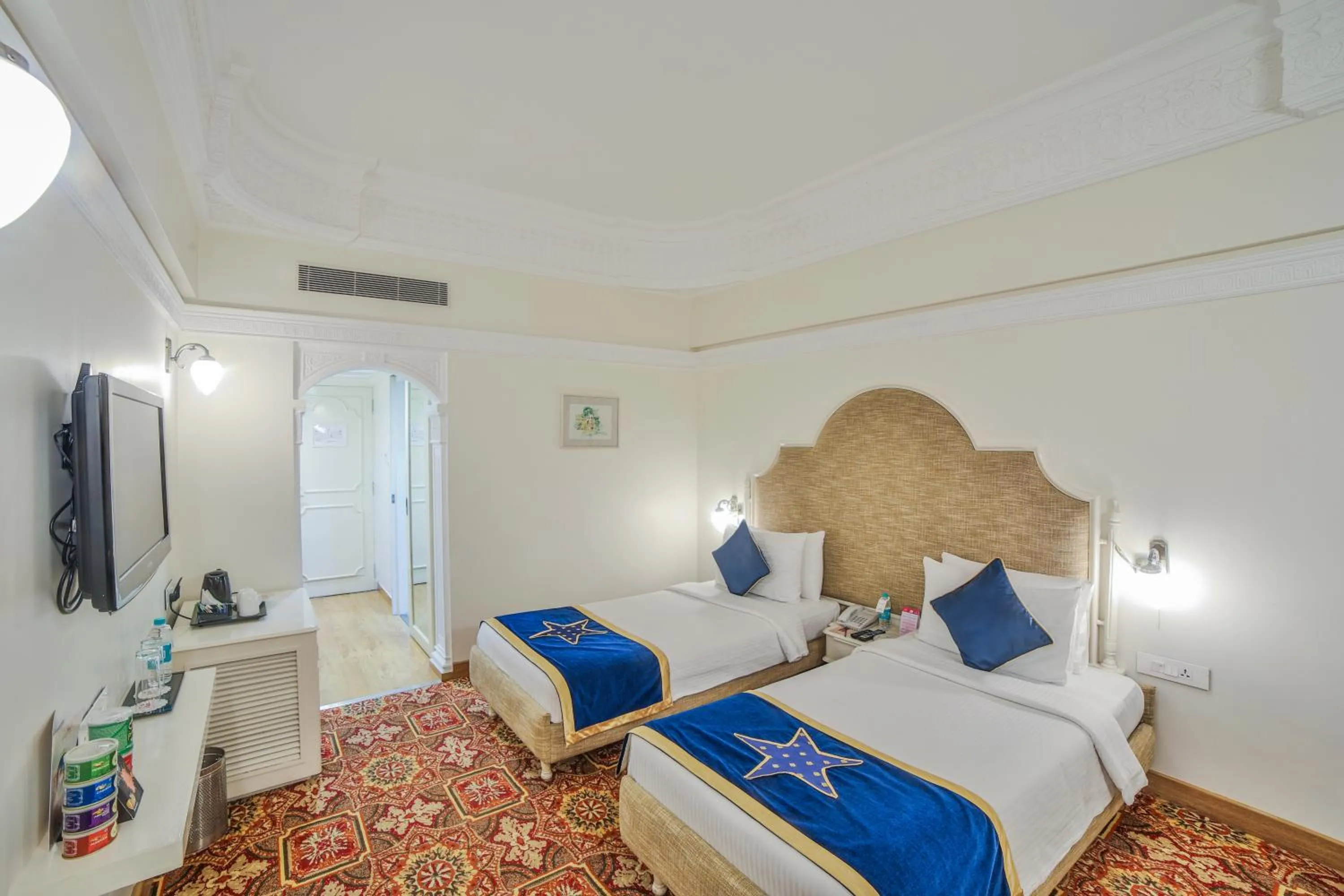 Bed in Ramoji Film City- Sitara Luxury Hotel