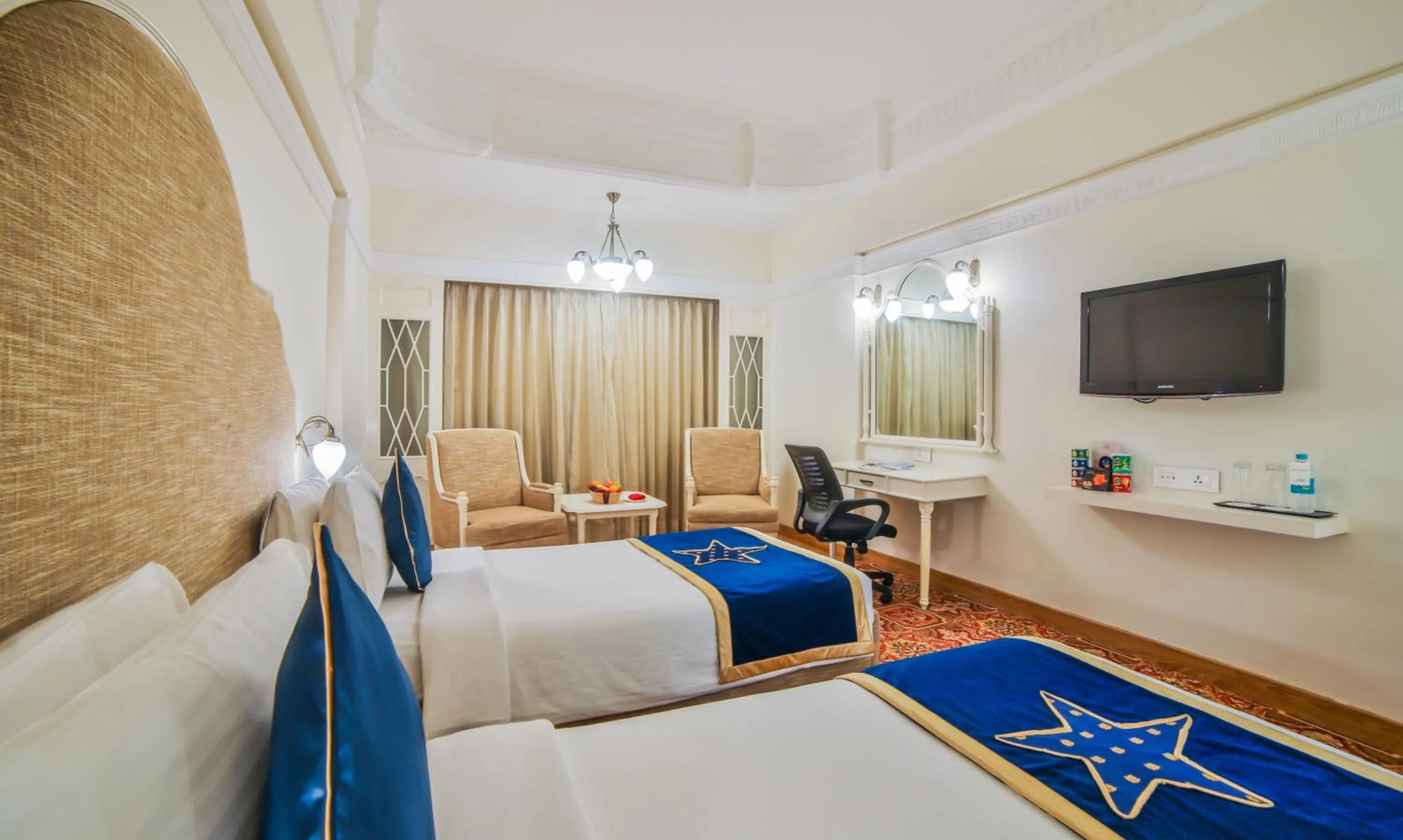 Bed in Ramoji Film City- Sitara Luxury Hotel