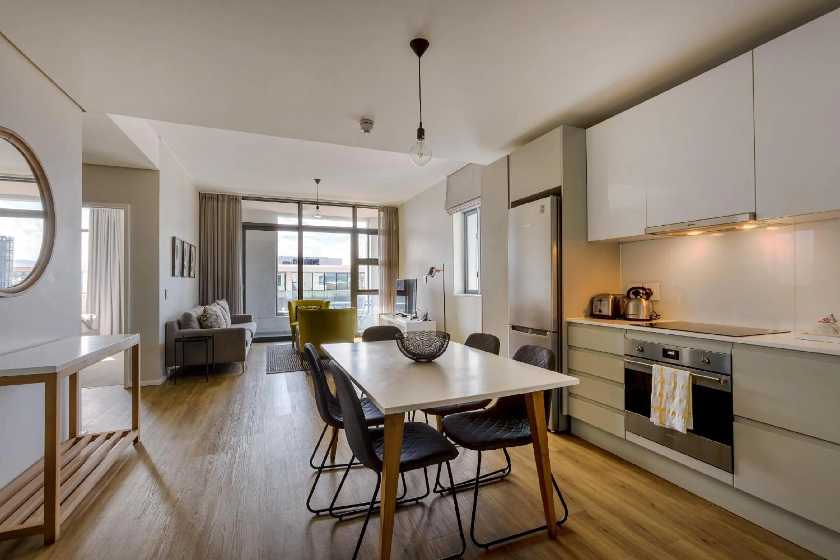 Kitchen or kitchenette in Axis Luxury Apartments by Century City Hotels