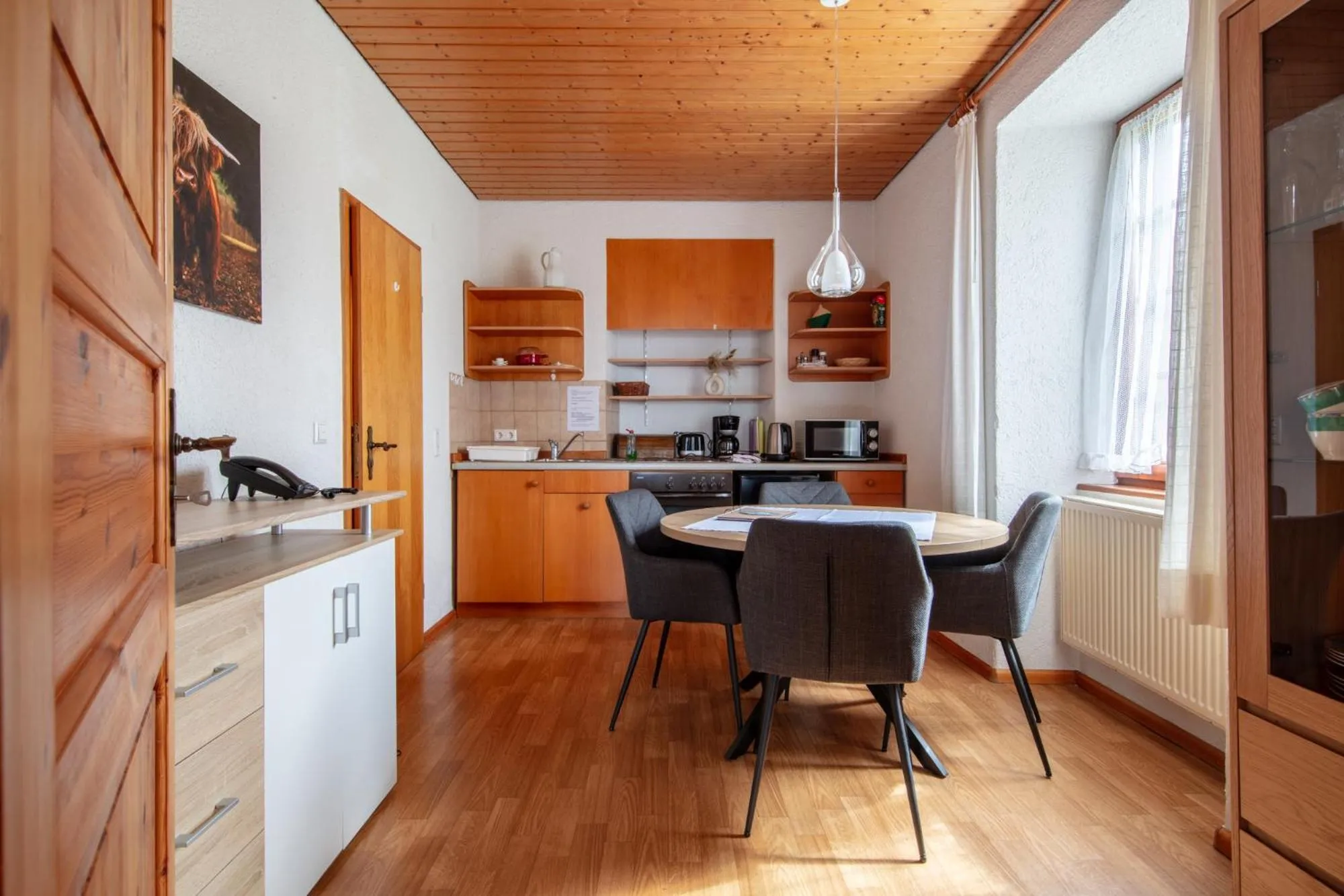 Kitchen or kitchenette in Gästehaus Kaltenbach