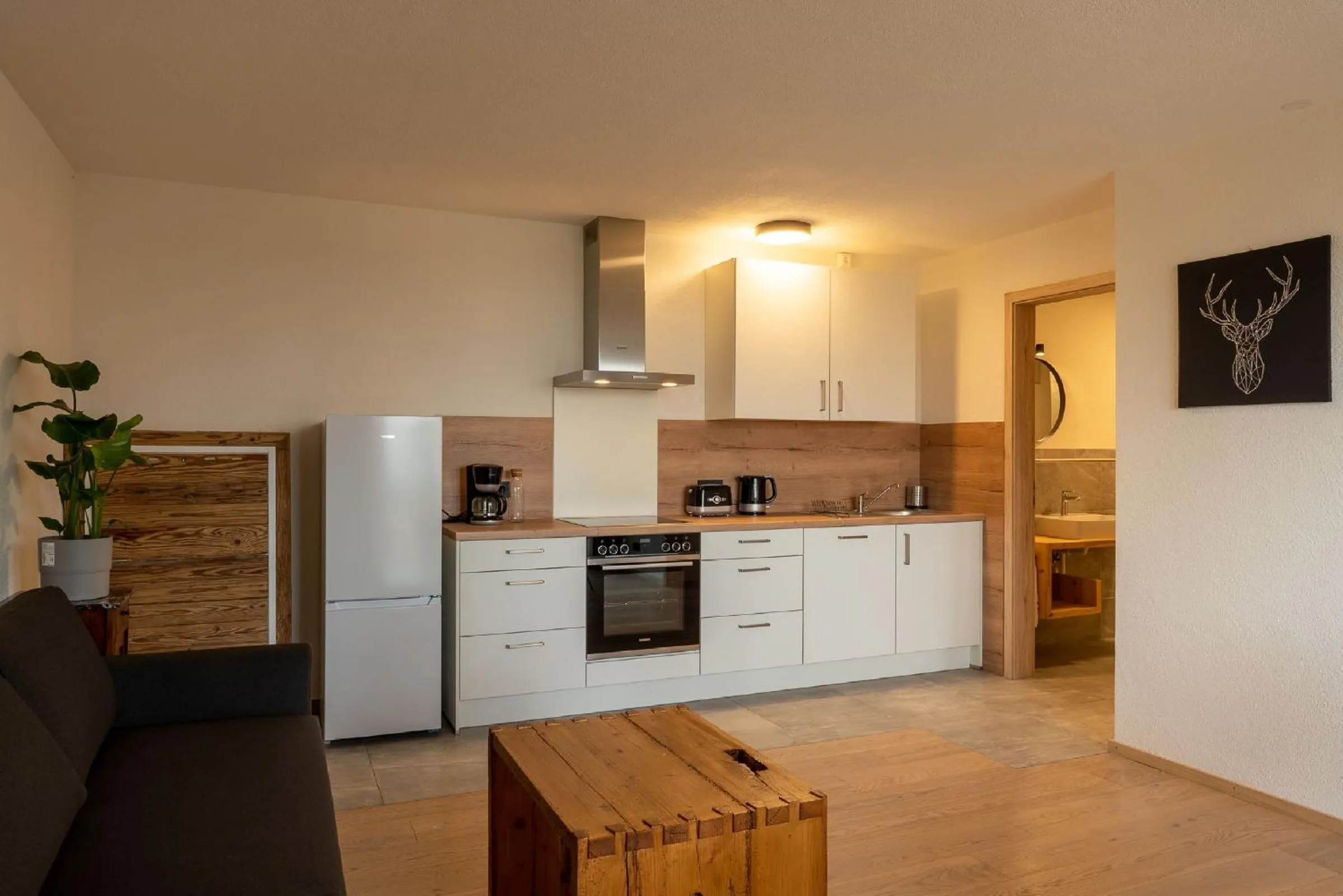 Kitchen or kitchenette in Gästehaus Kaltenbach