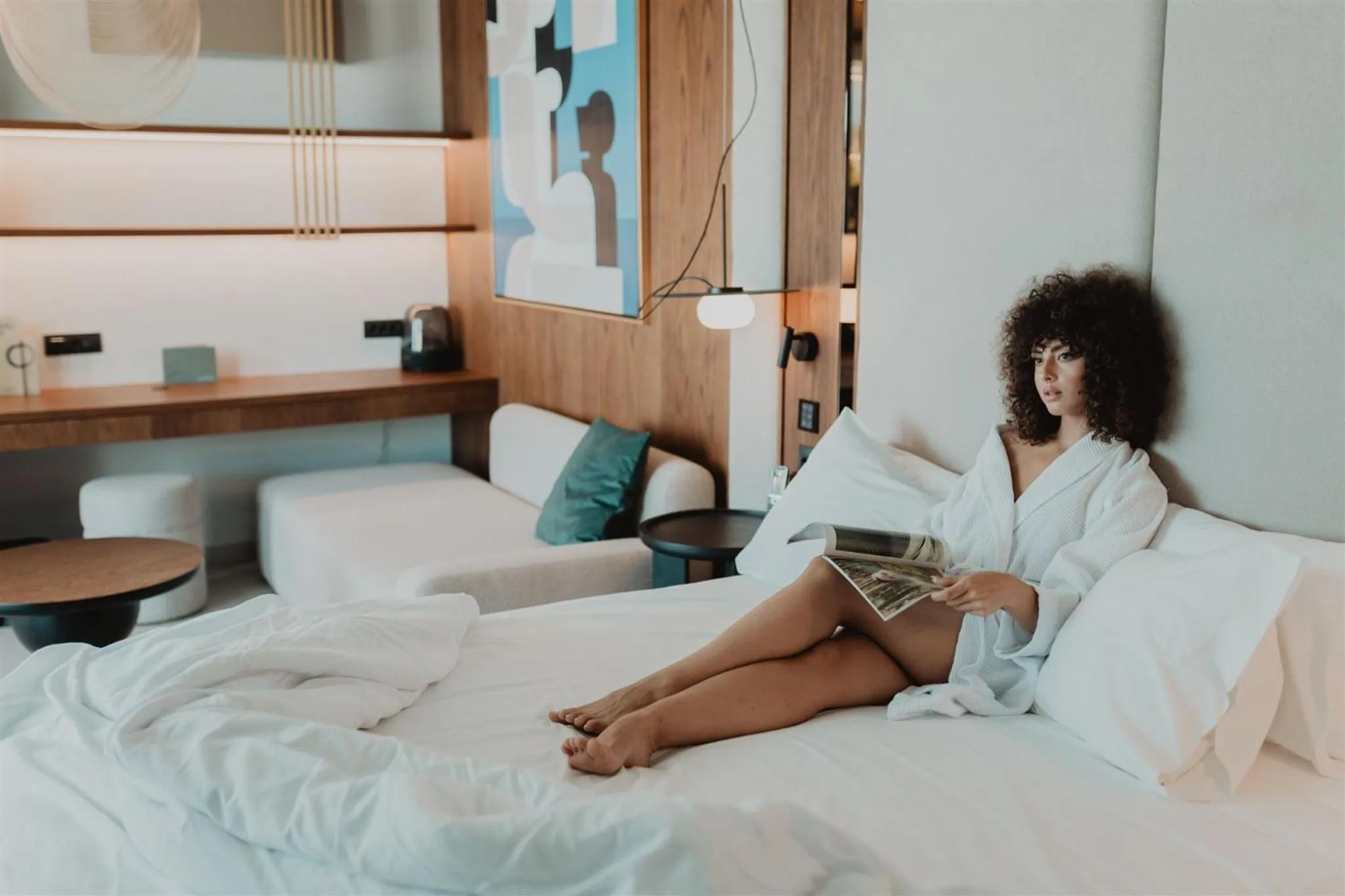 Bed in Happy Cretan Suites