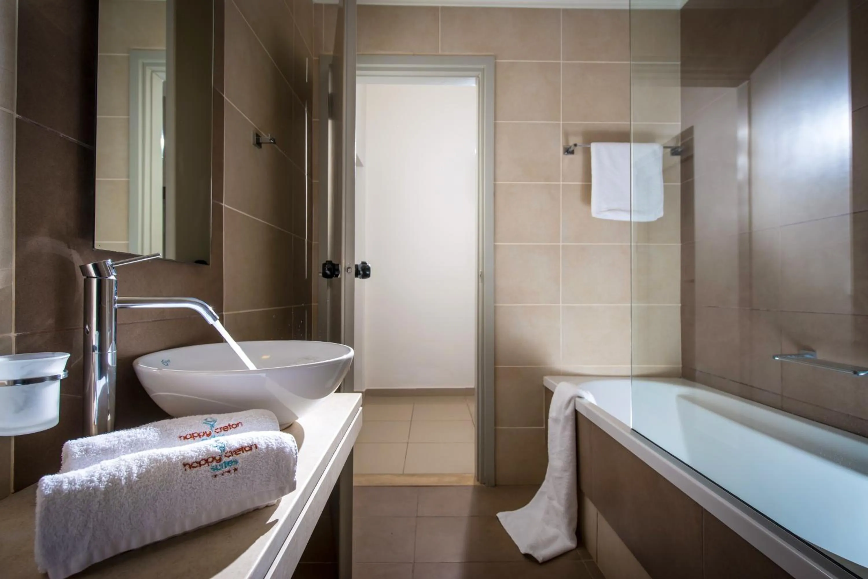 Toilet, Bed in Happy Cretan Suites