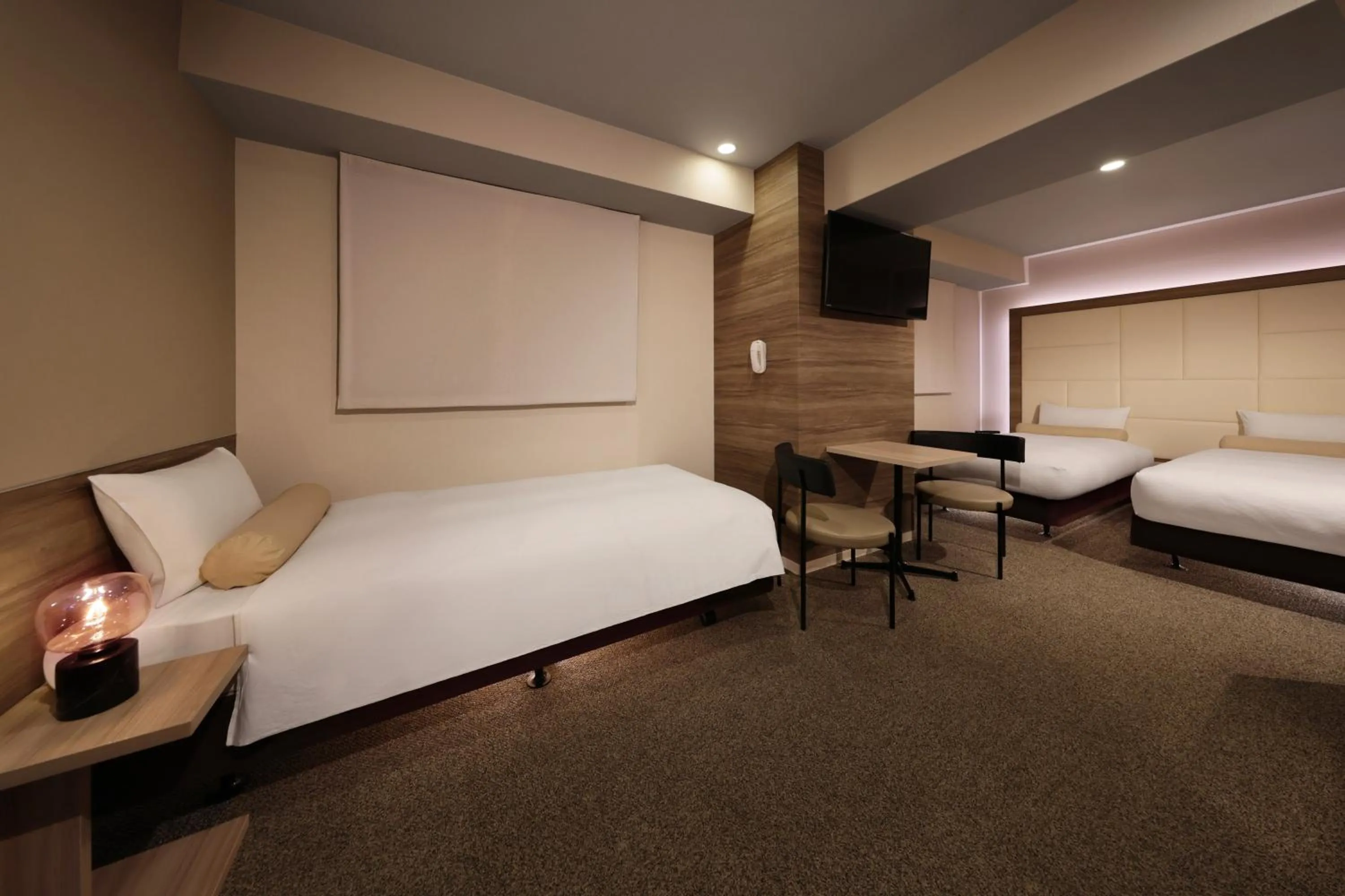 Bed in Doutonbori Crystal Hotel