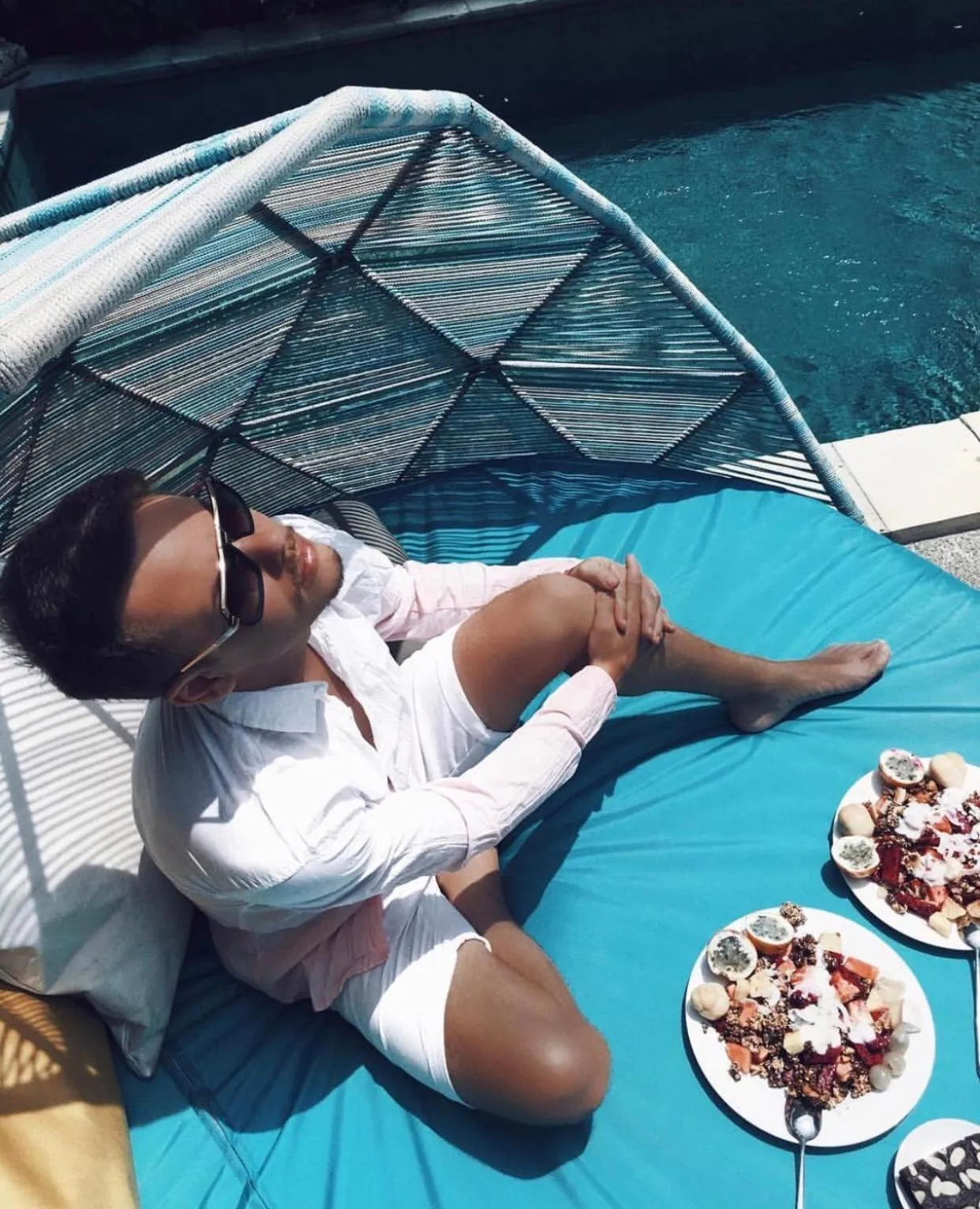 Pool view in La Belle Villa