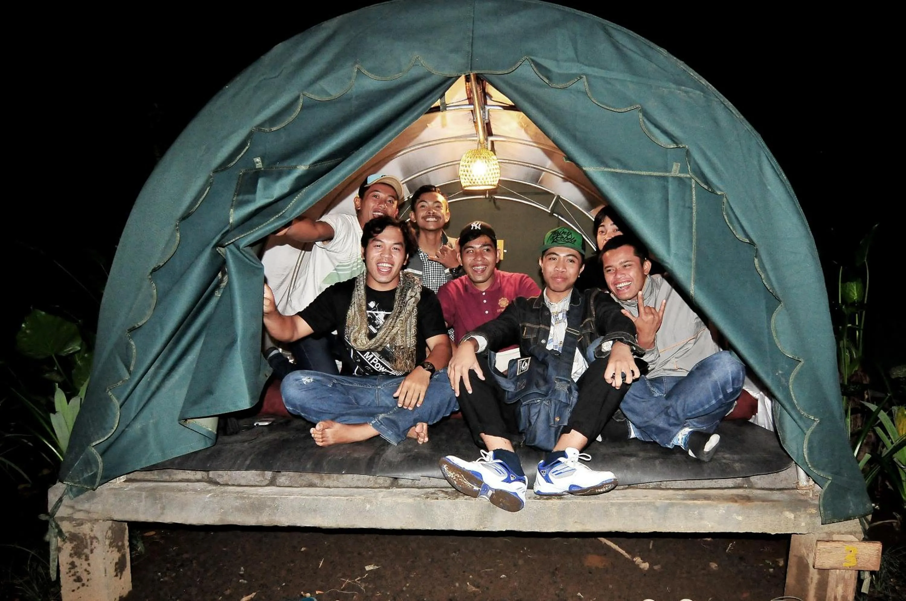 group of guests in Tegal Dukuh Camp