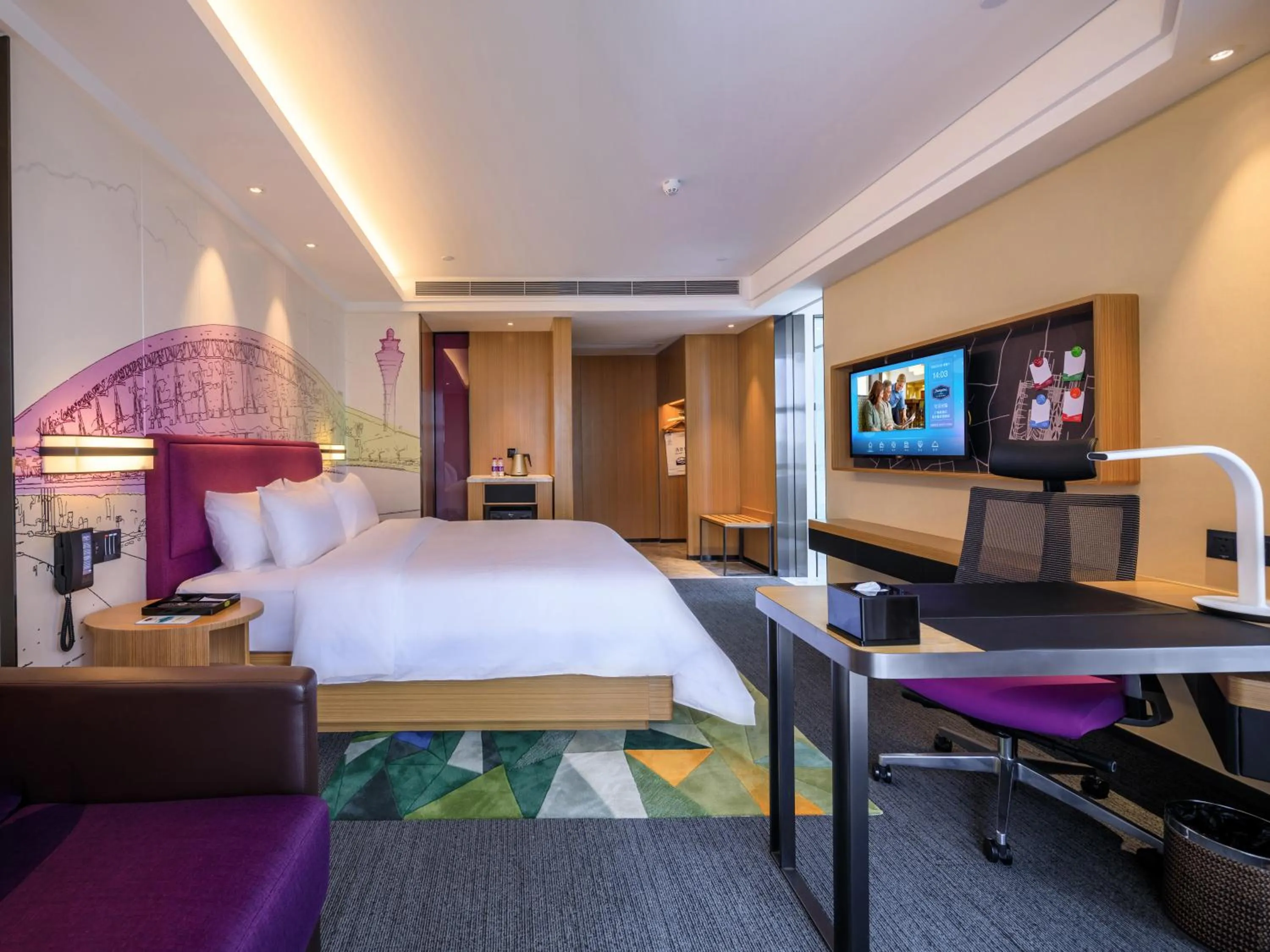 Bed in Hampton by Hilton Guangzhou Baiyun Airport North