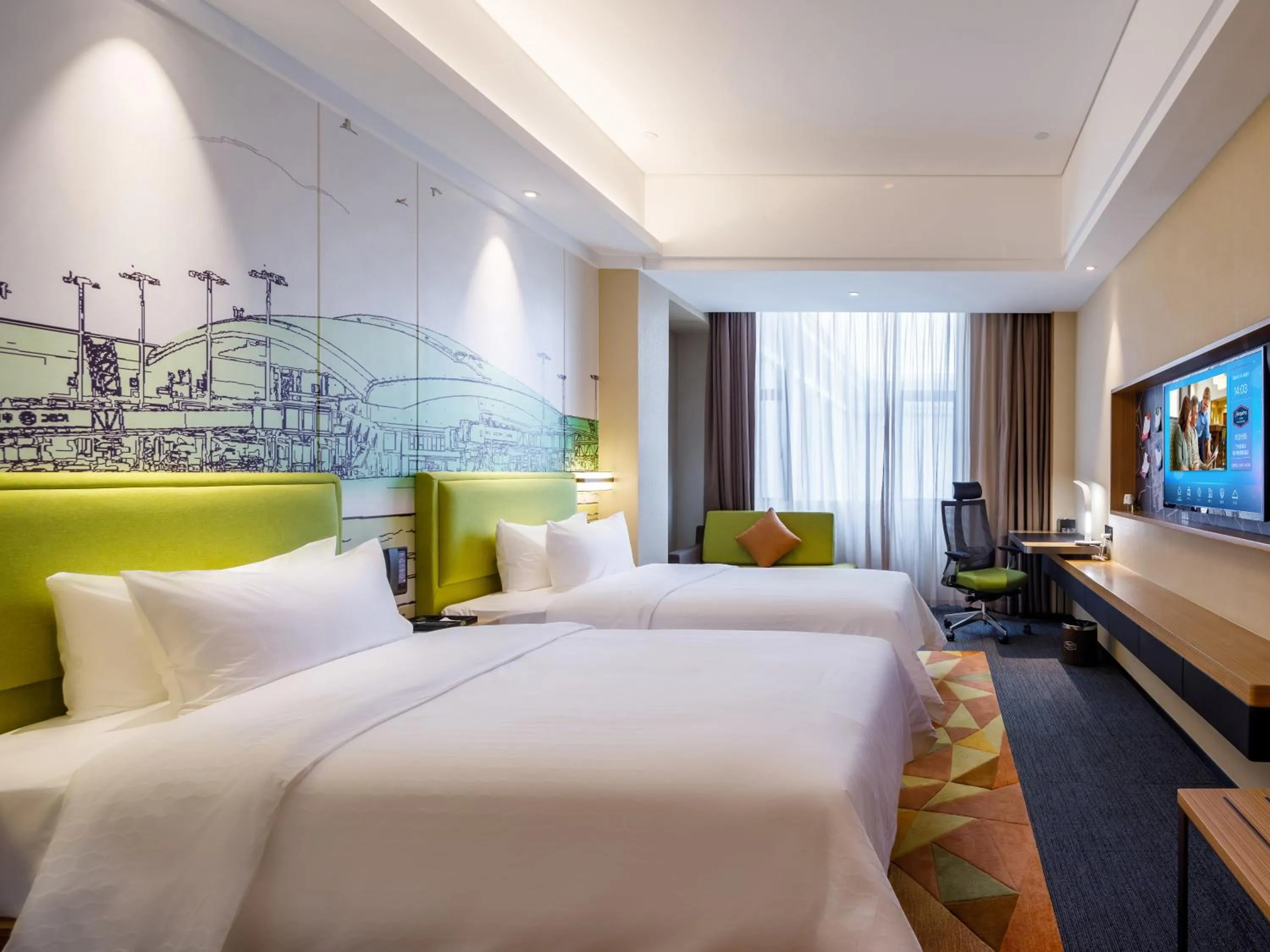 Bed in Hampton by Hilton Guangzhou Baiyun Airport North
