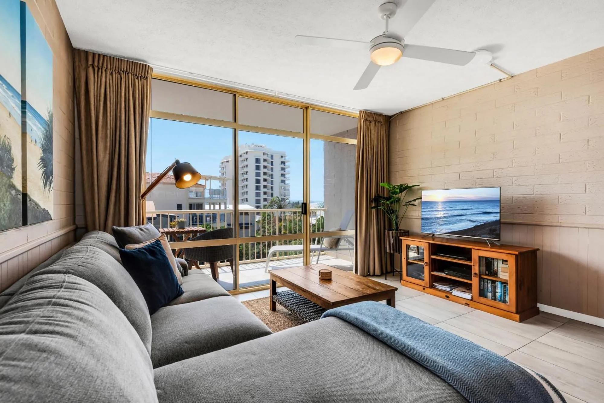 Living room in Surf Dance Apartments