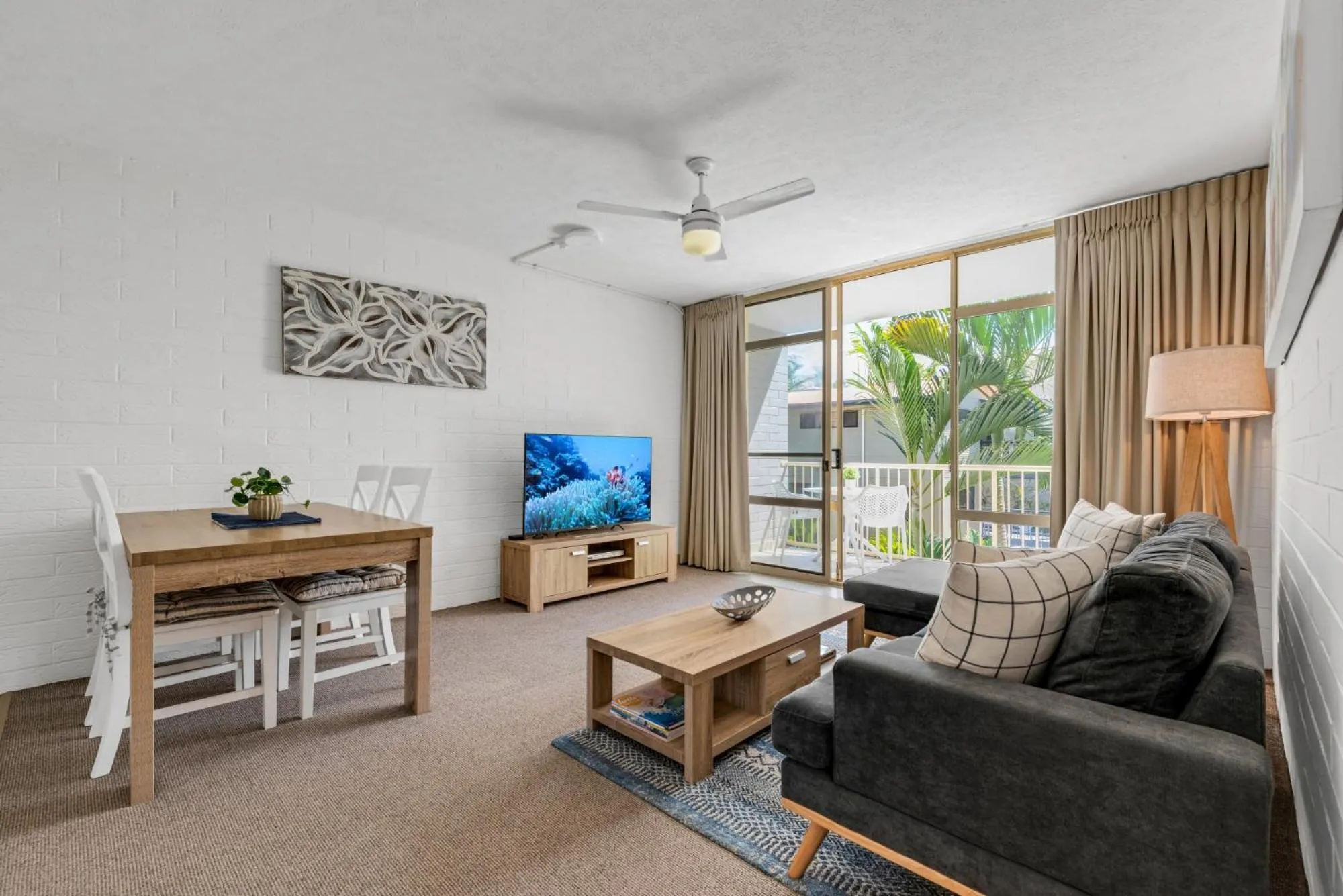 Living room in Surf Dance Apartments