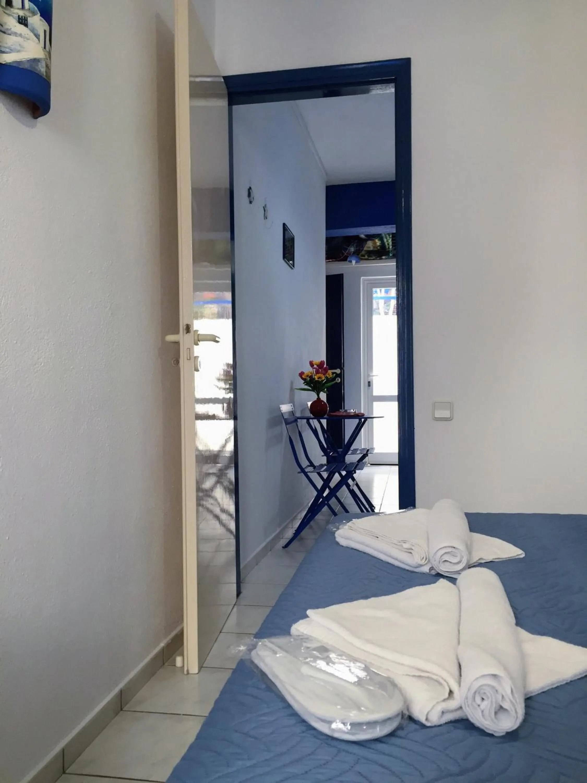 Bed in Psaras Apartments