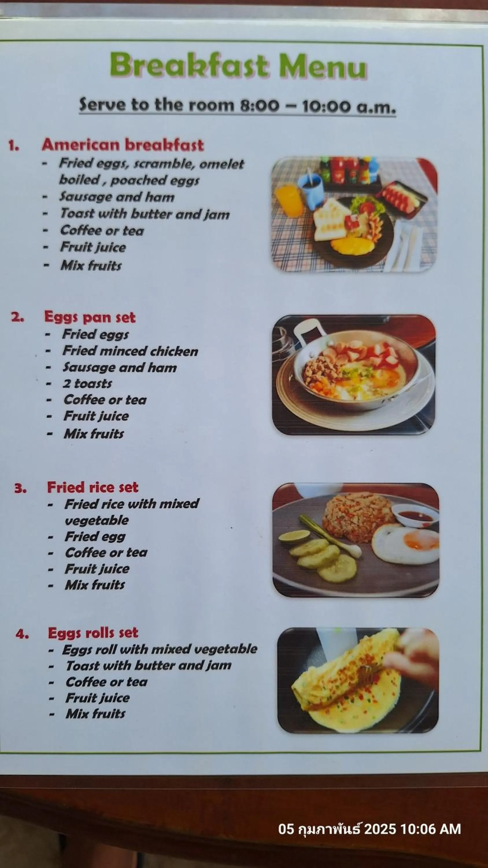 Breakfast in Sleep In Lanta Resort