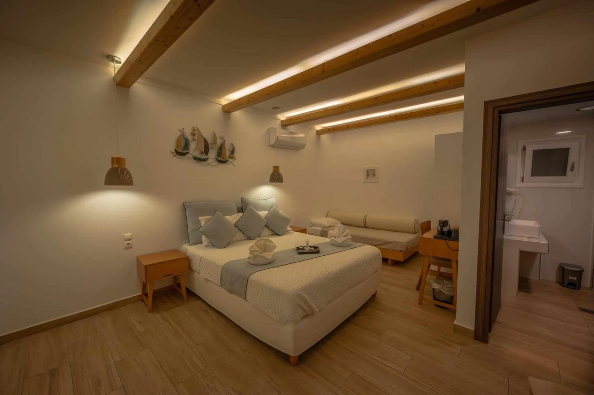 Bed in Karidis Hotel