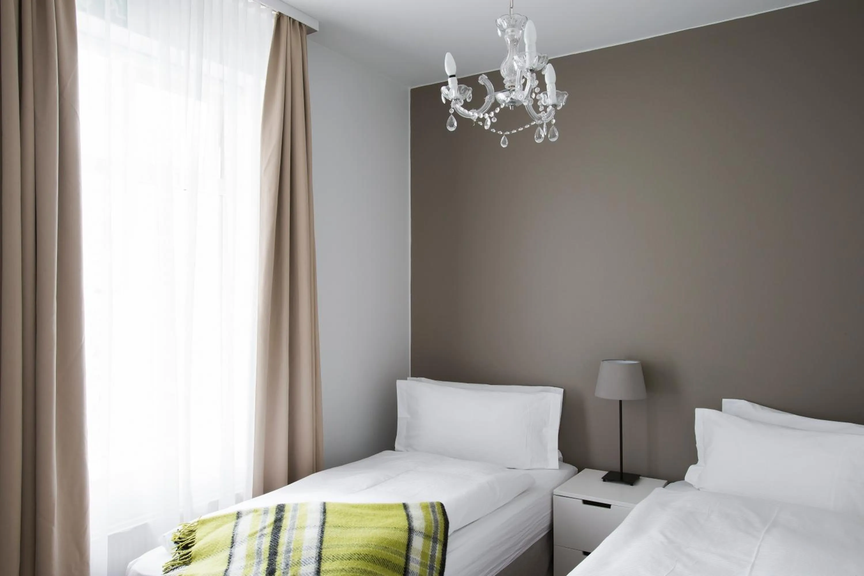 Bed in Ódinsvé Hotel Apartments