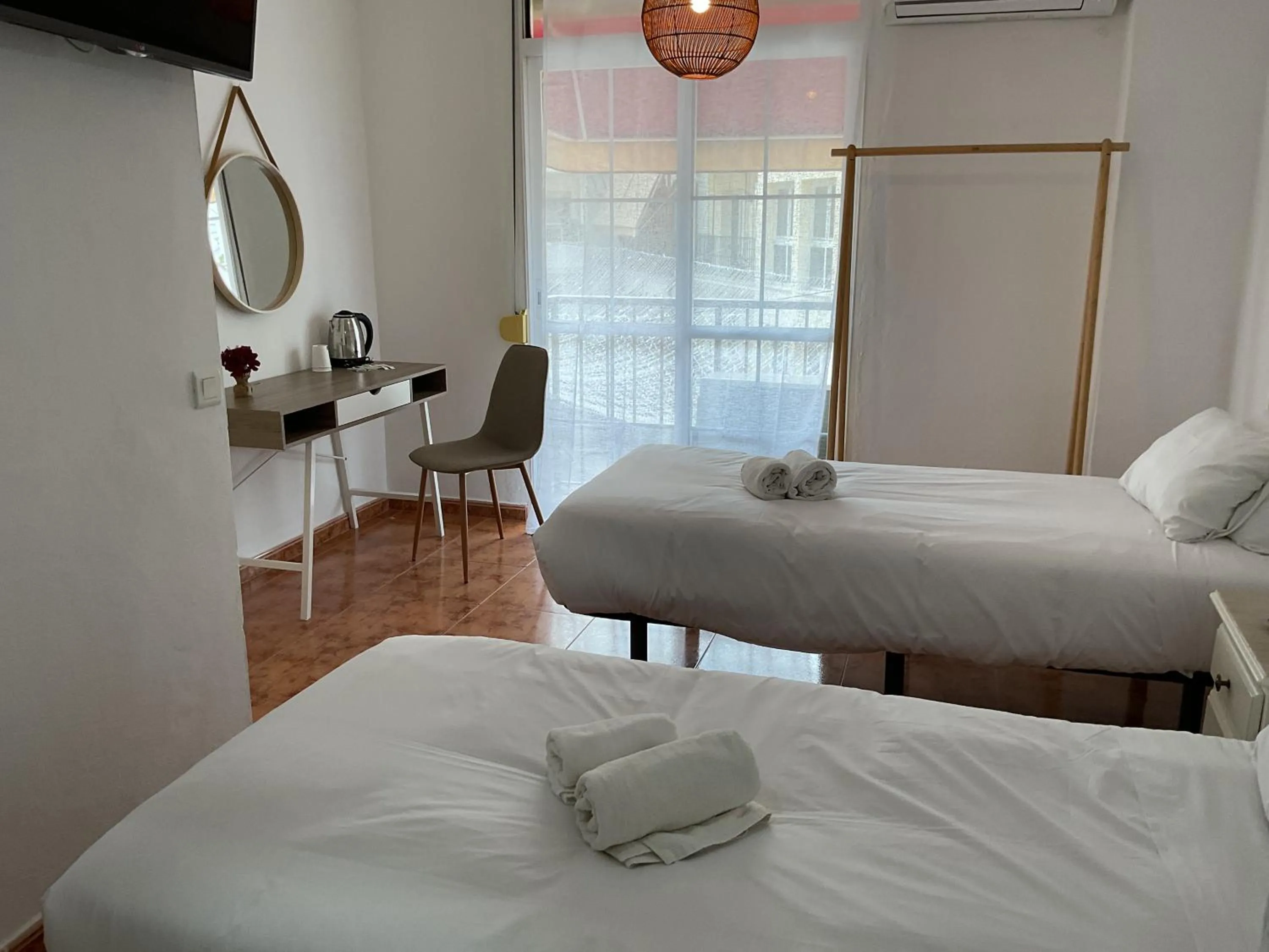 Bedroom, Bed in Hostal San Miguel by Croma