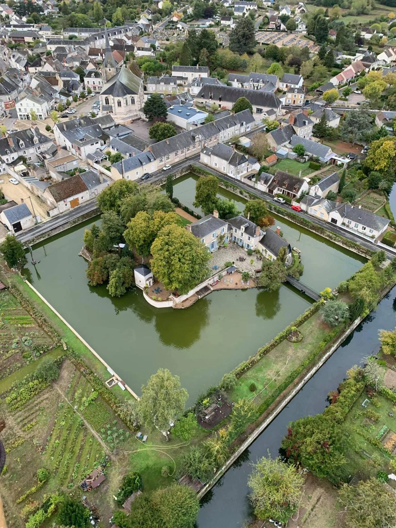 Bird's eye view in Les Douves