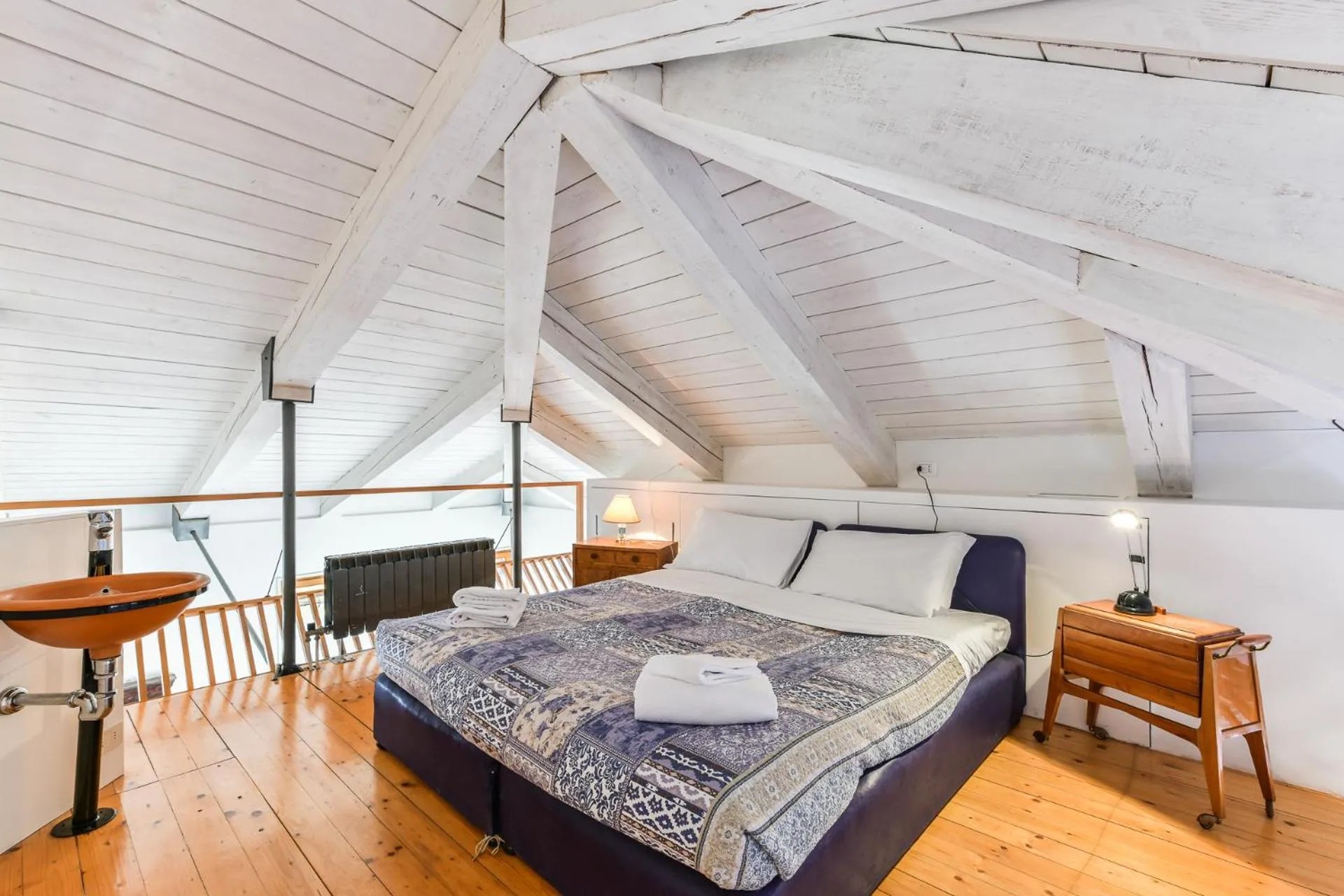 Bedroom, Bed in Secret Loft