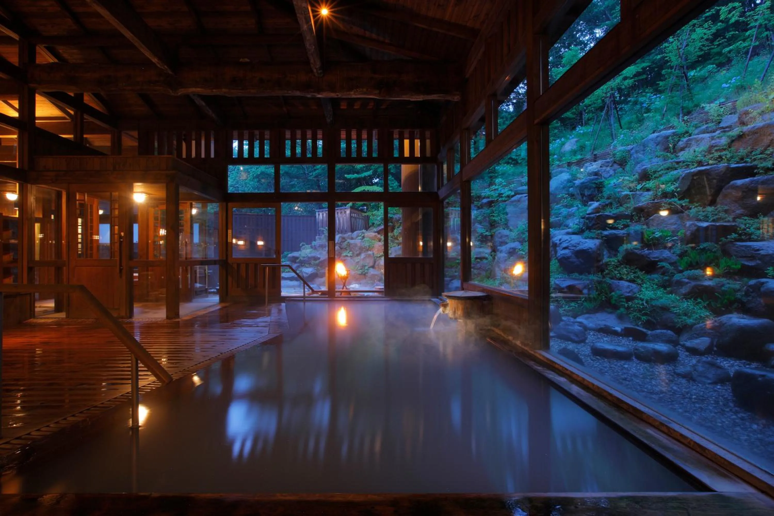 Hot Spring Bath in Zao Kokusai Hotel