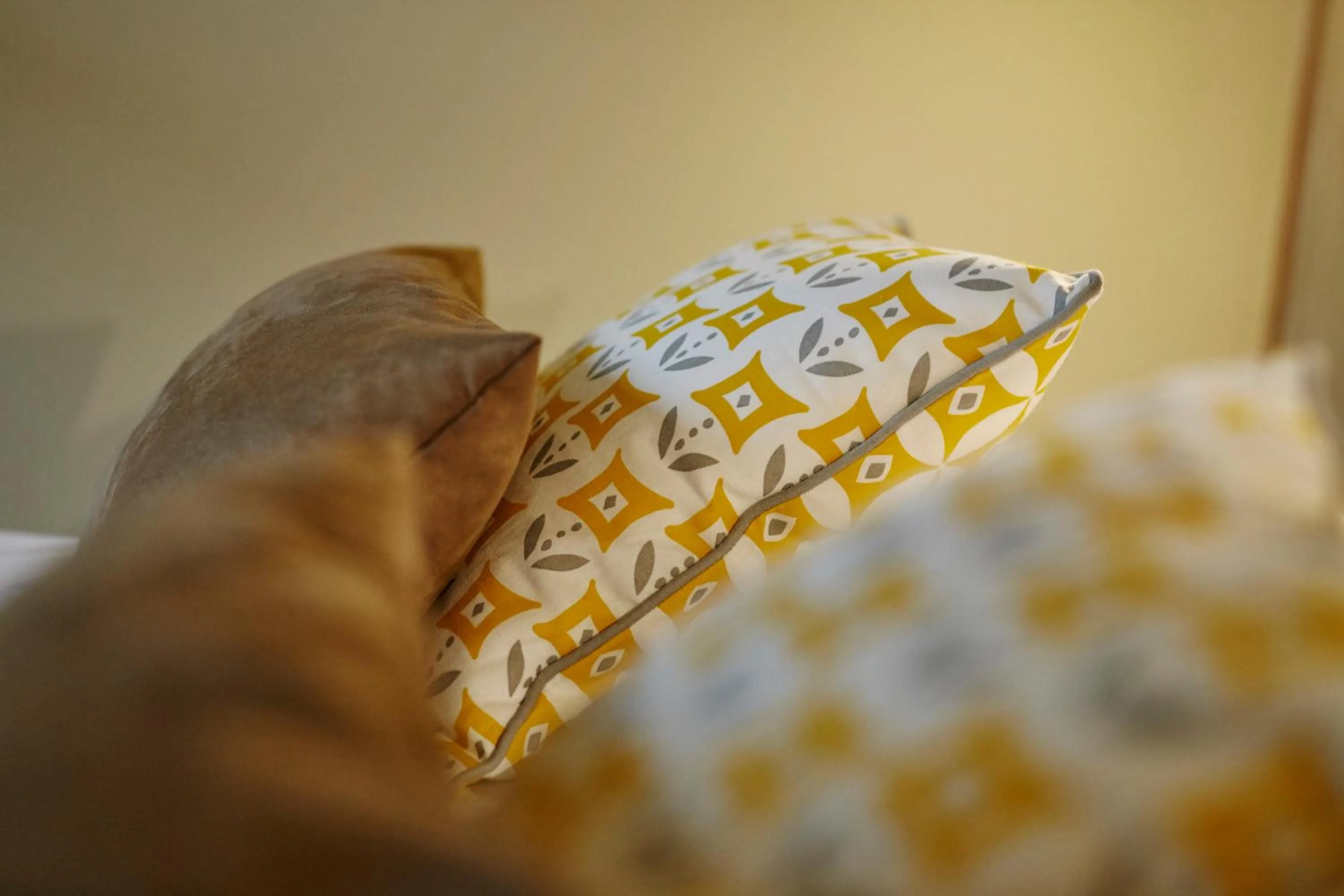 Decorative detail, Bed in Les Chants d'Ailes - Hôtel Face Mer