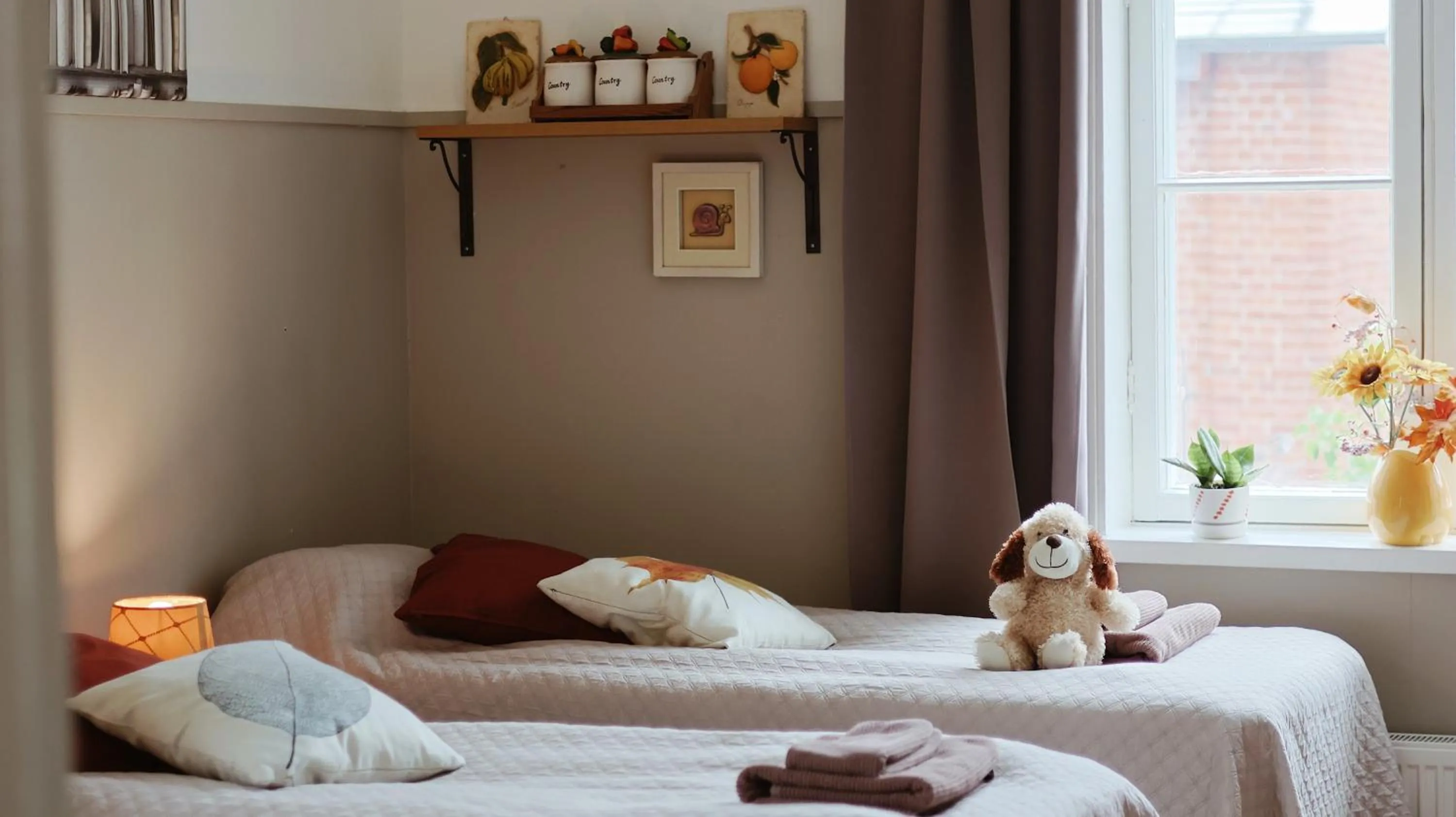 Bed in Huoneistohotelli Marja