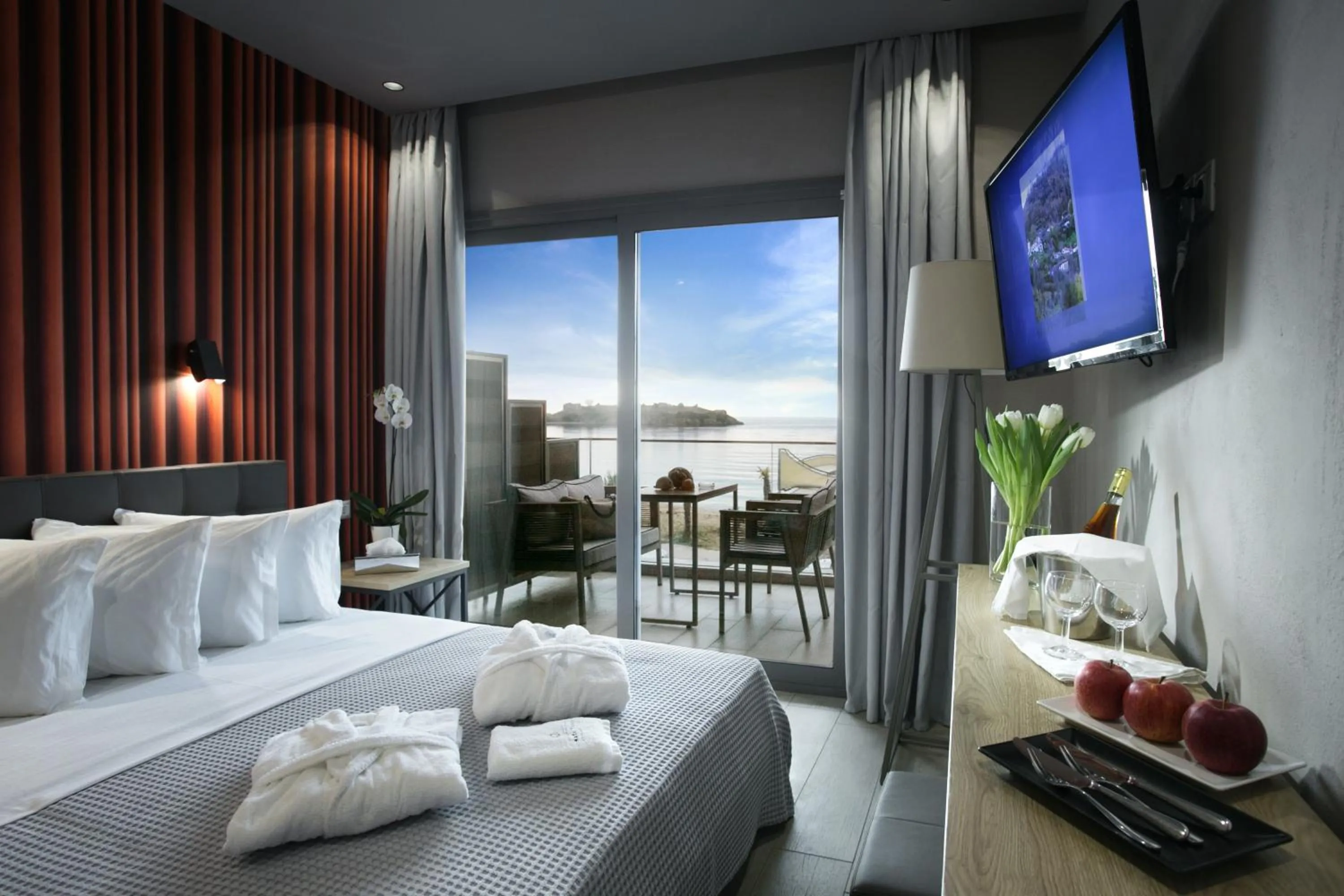 Sea view, Bed in Akti Toroni Boutique Hotel