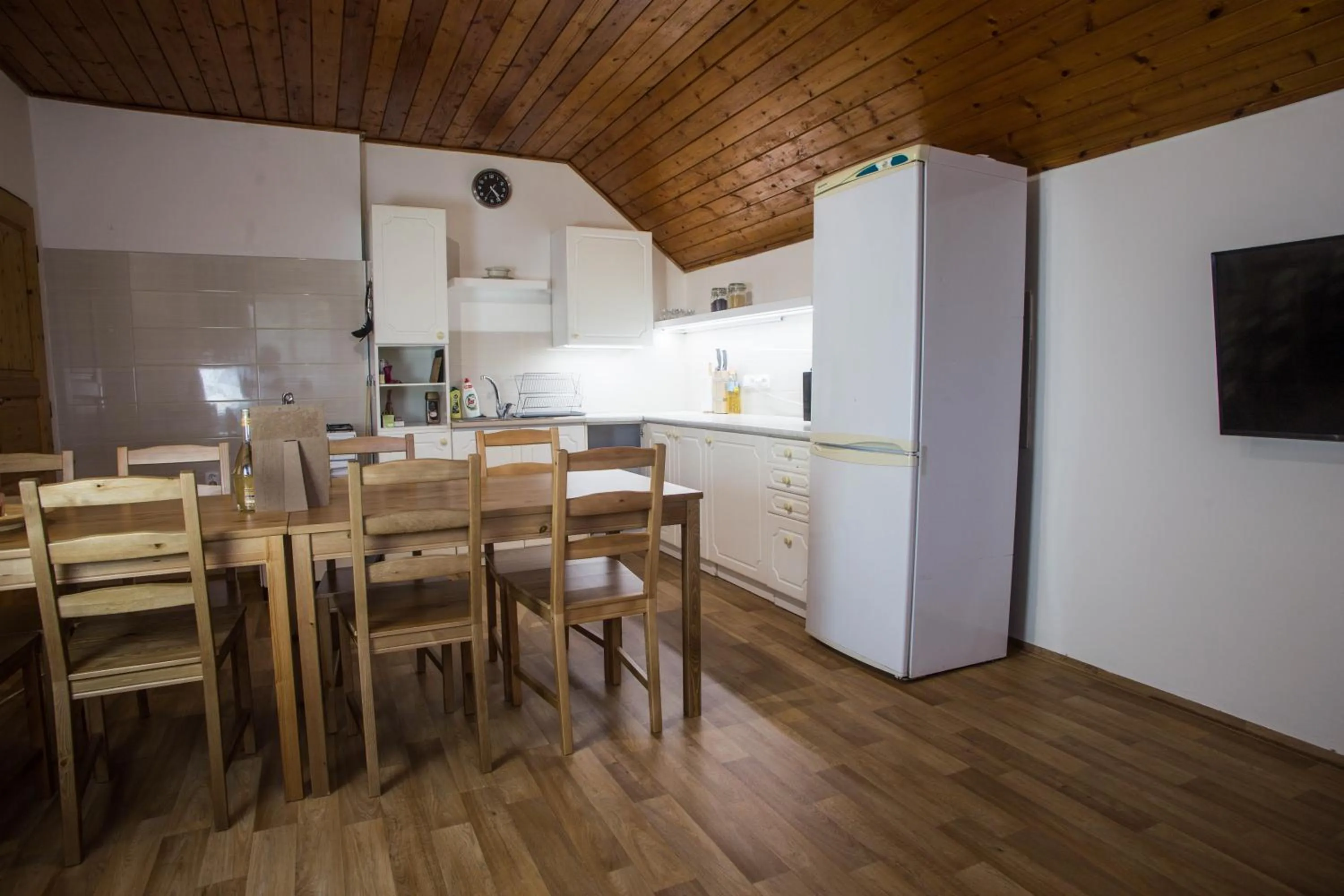 Kitchen or kitchenette in Apartmány Ve Mlejně