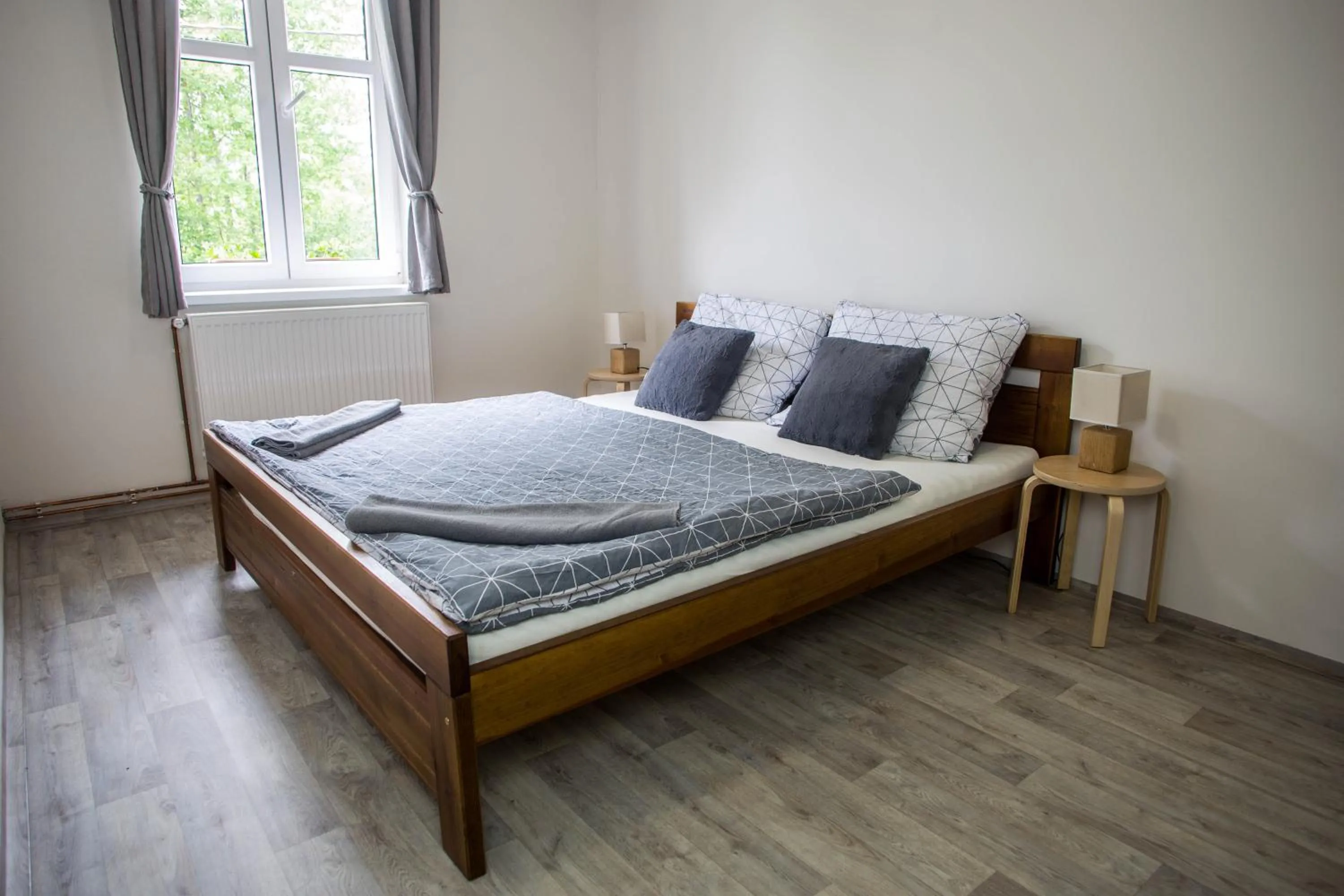 Bed in Apartmány Ve Mlejně