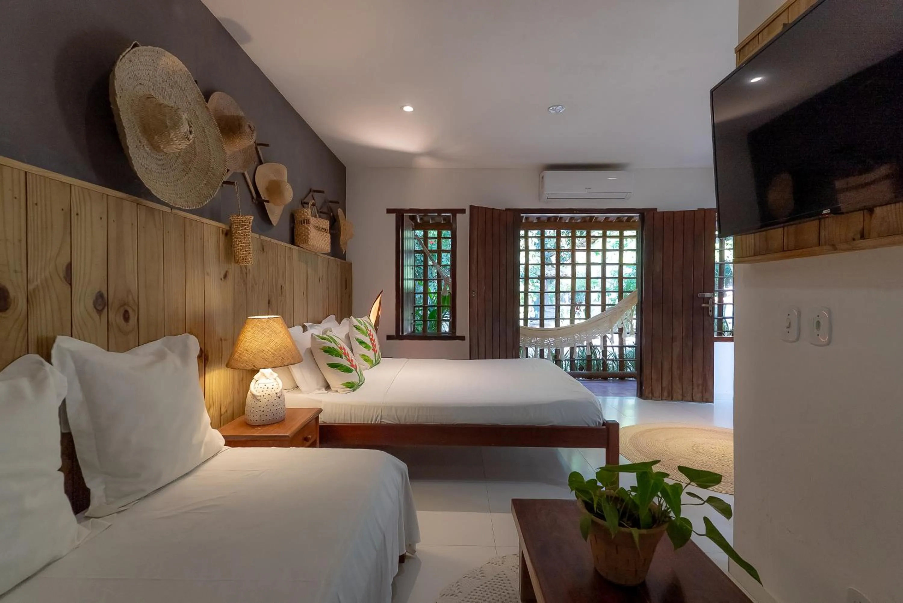 Bed in Pousada Por do Sol Trancoso