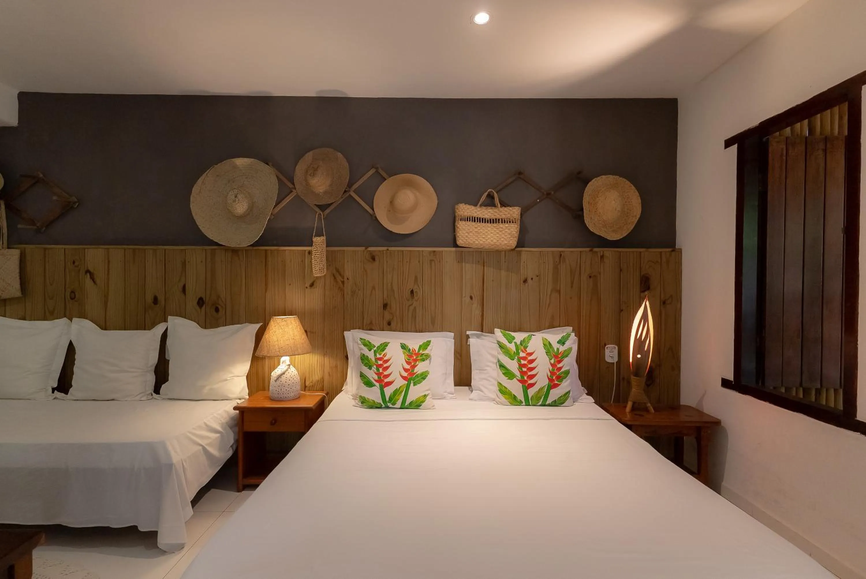 Bed in Pousada Por do Sol Trancoso