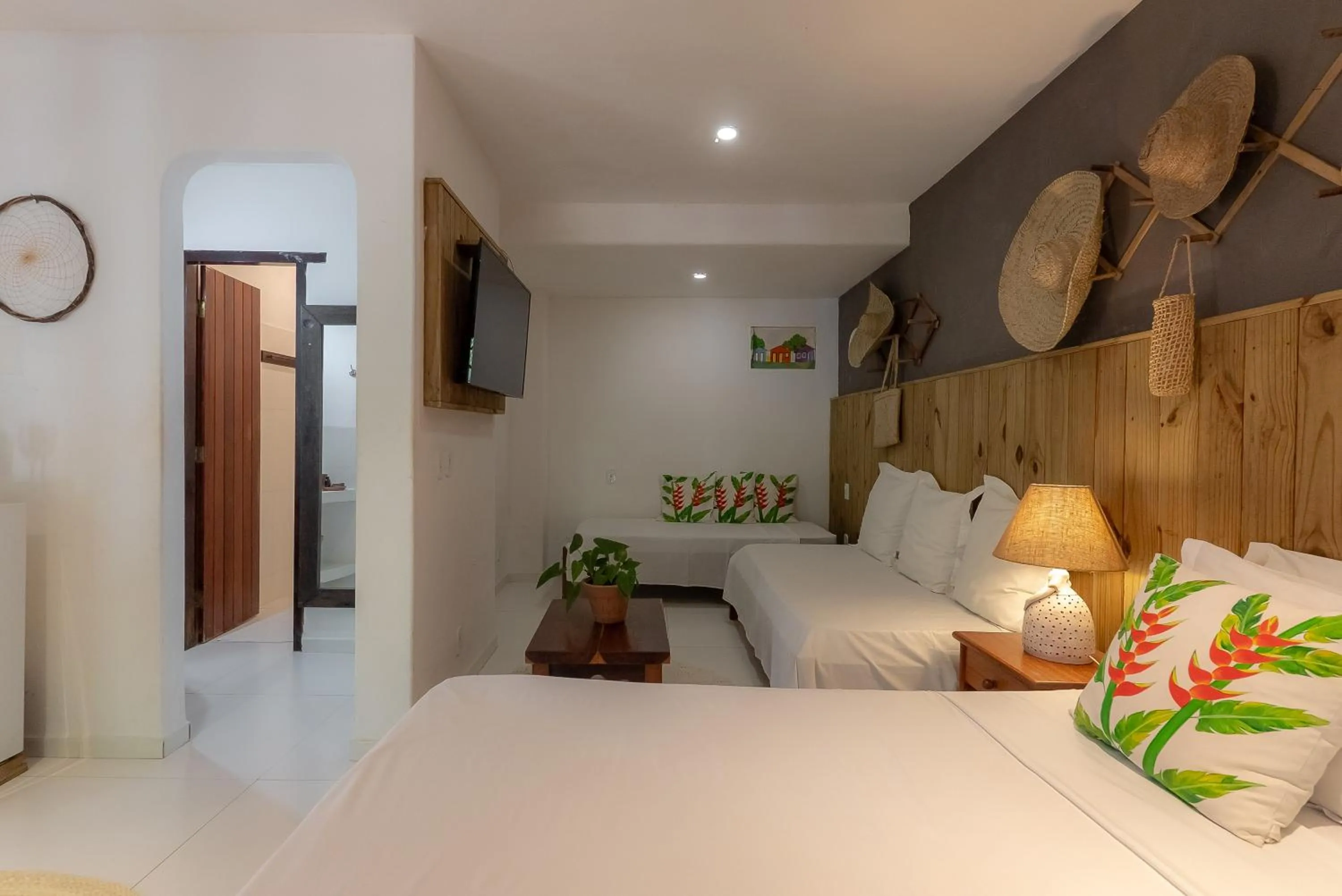 Bed in Pousada Por do Sol Trancoso