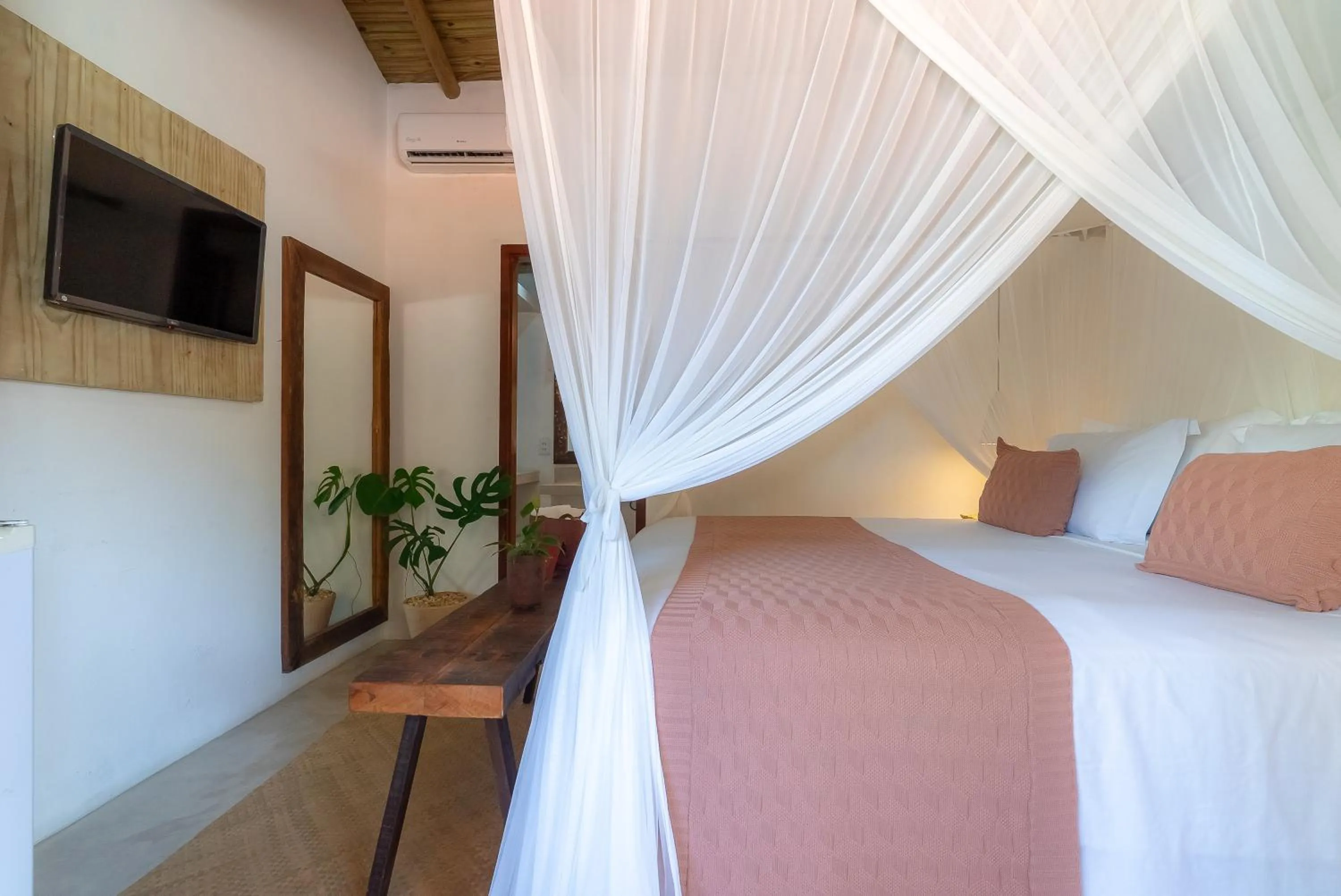 Bed in Pousada Por do Sol Trancoso