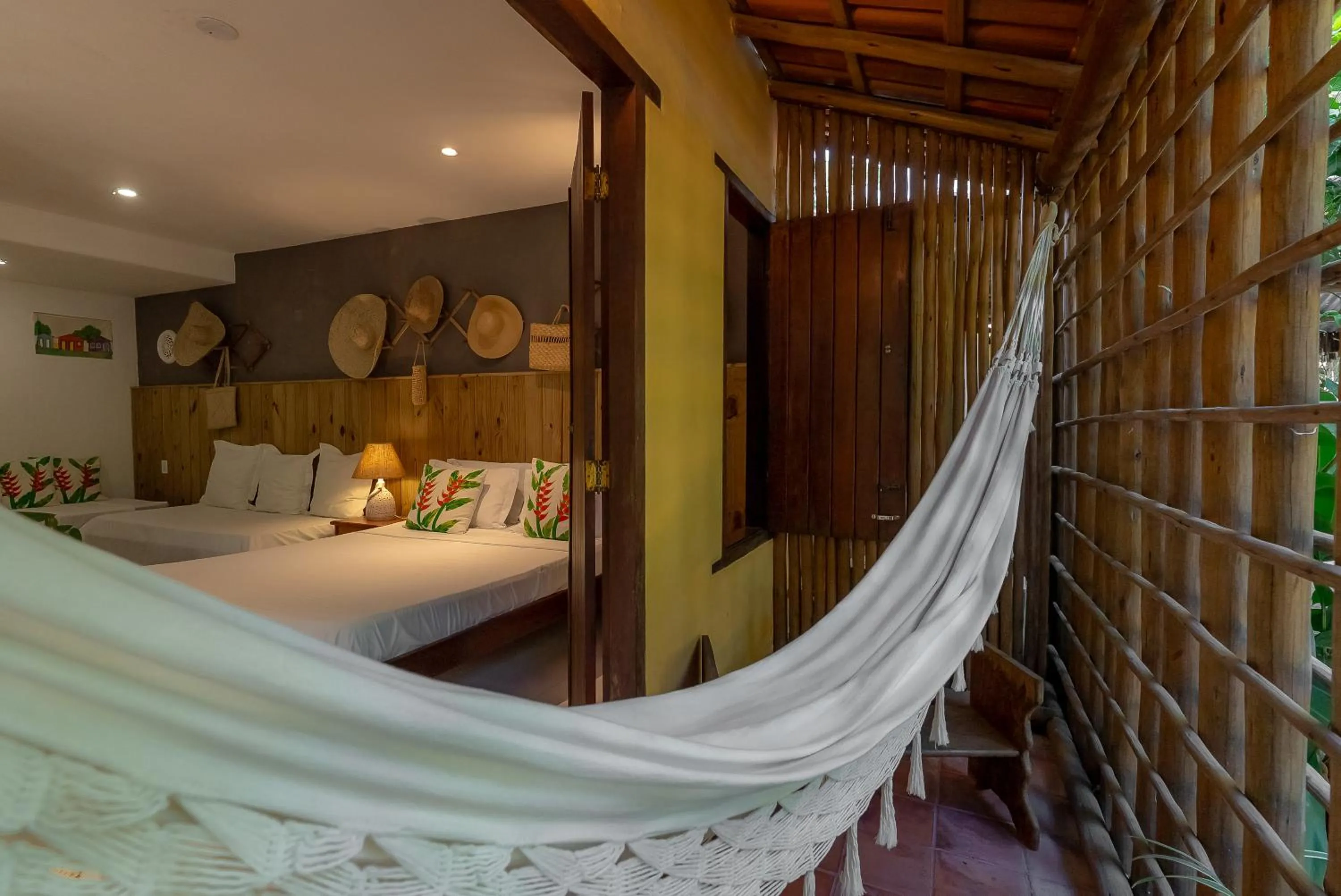 Bed in Pousada Por do Sol Trancoso