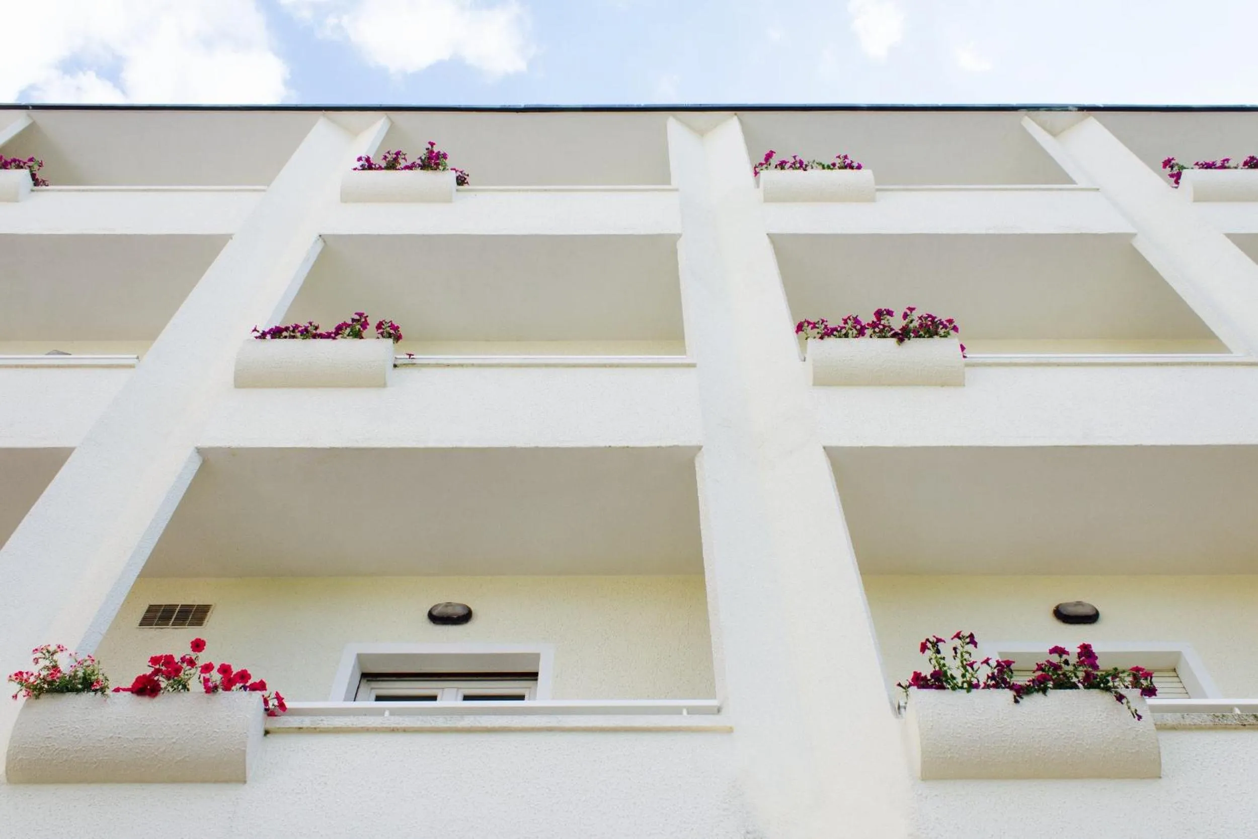 Property building in Hotel Plaza con piscina