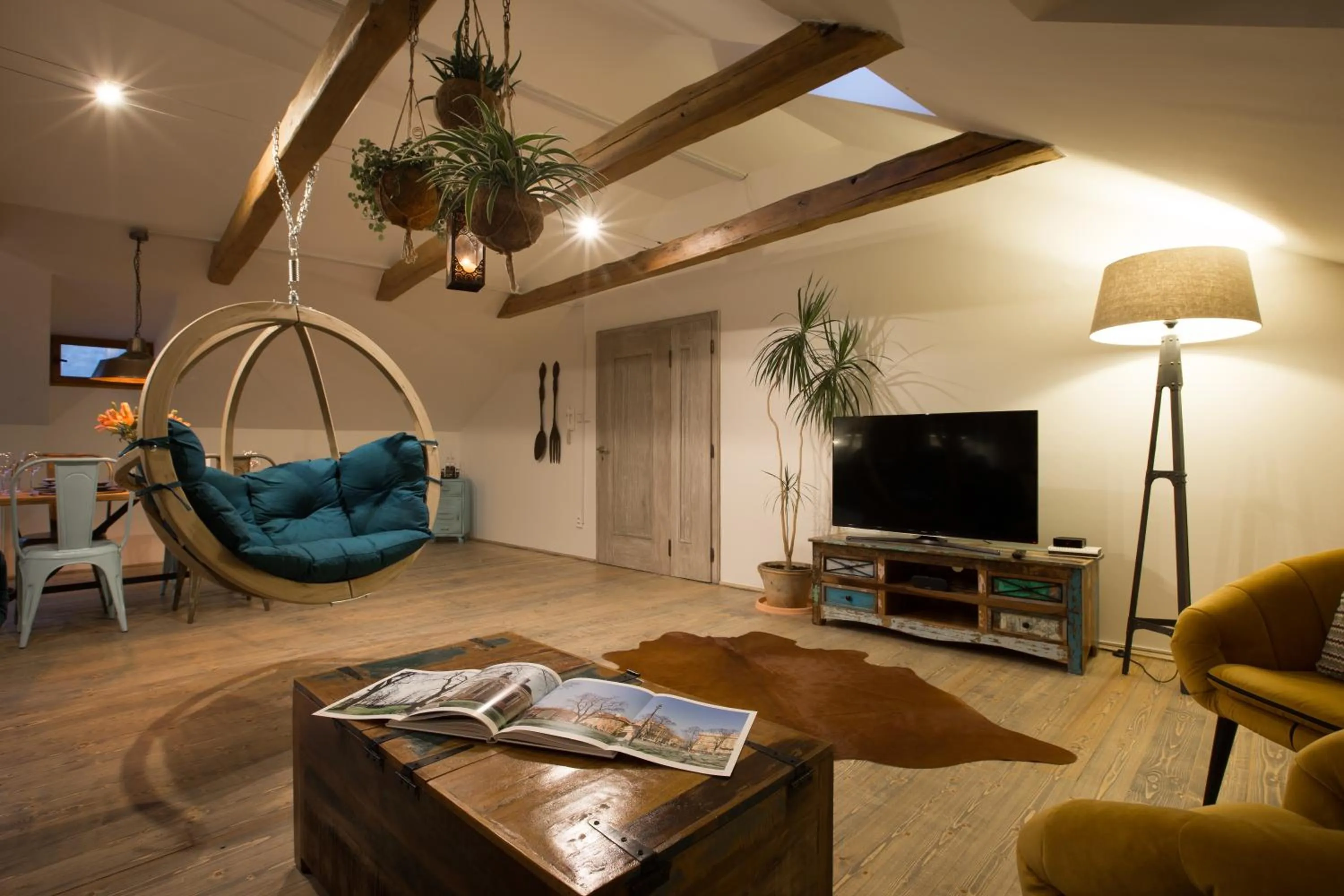 Gigantic Boho Chic 3 Bedroom 3 Bathroom Loft with Hanging Chair