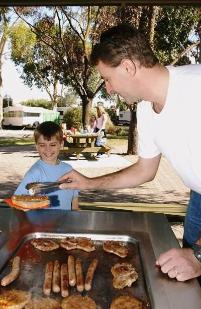 group of guests in Levi Adelaide Holiday Park