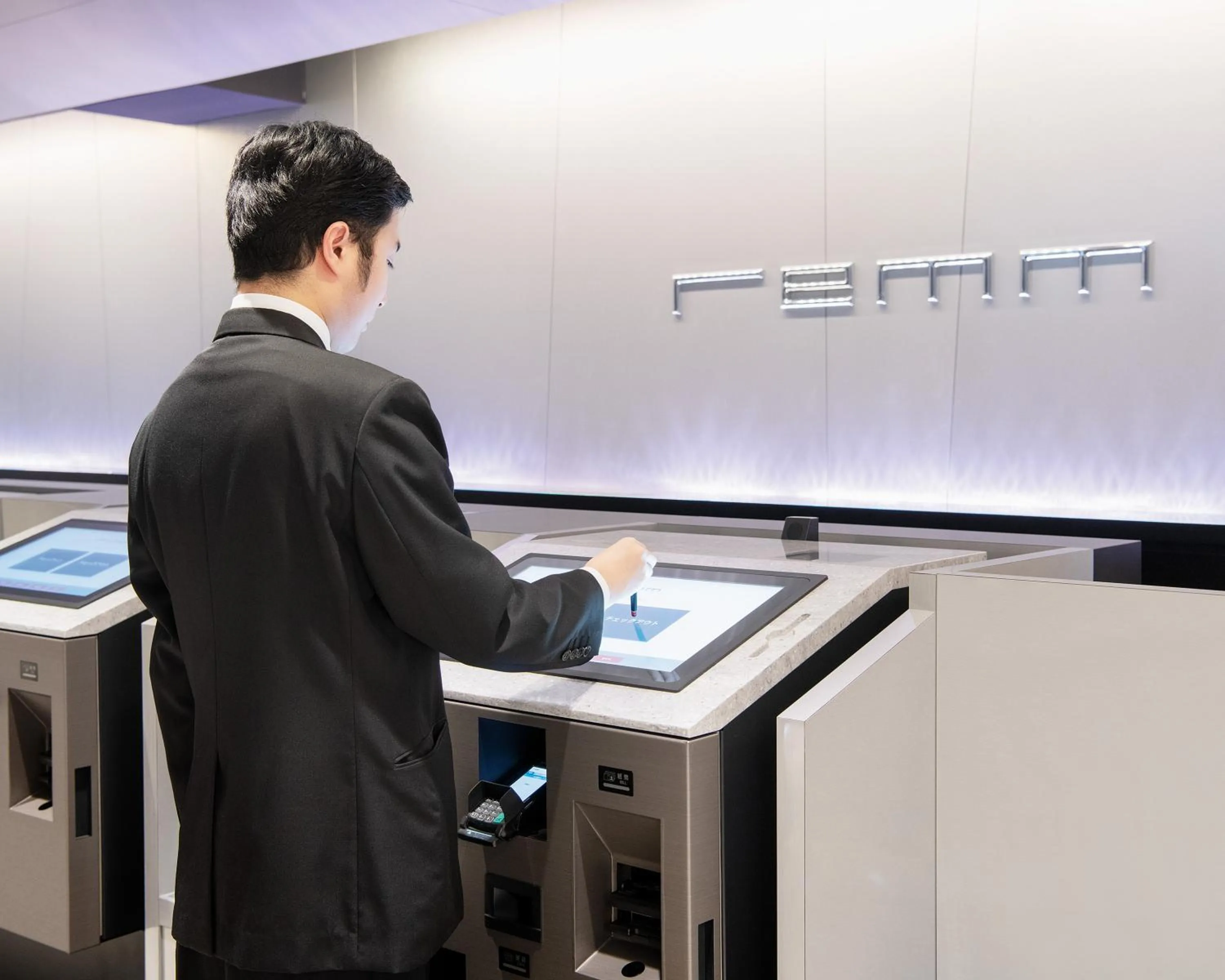 Lobby or reception in remm Shin-Osaka