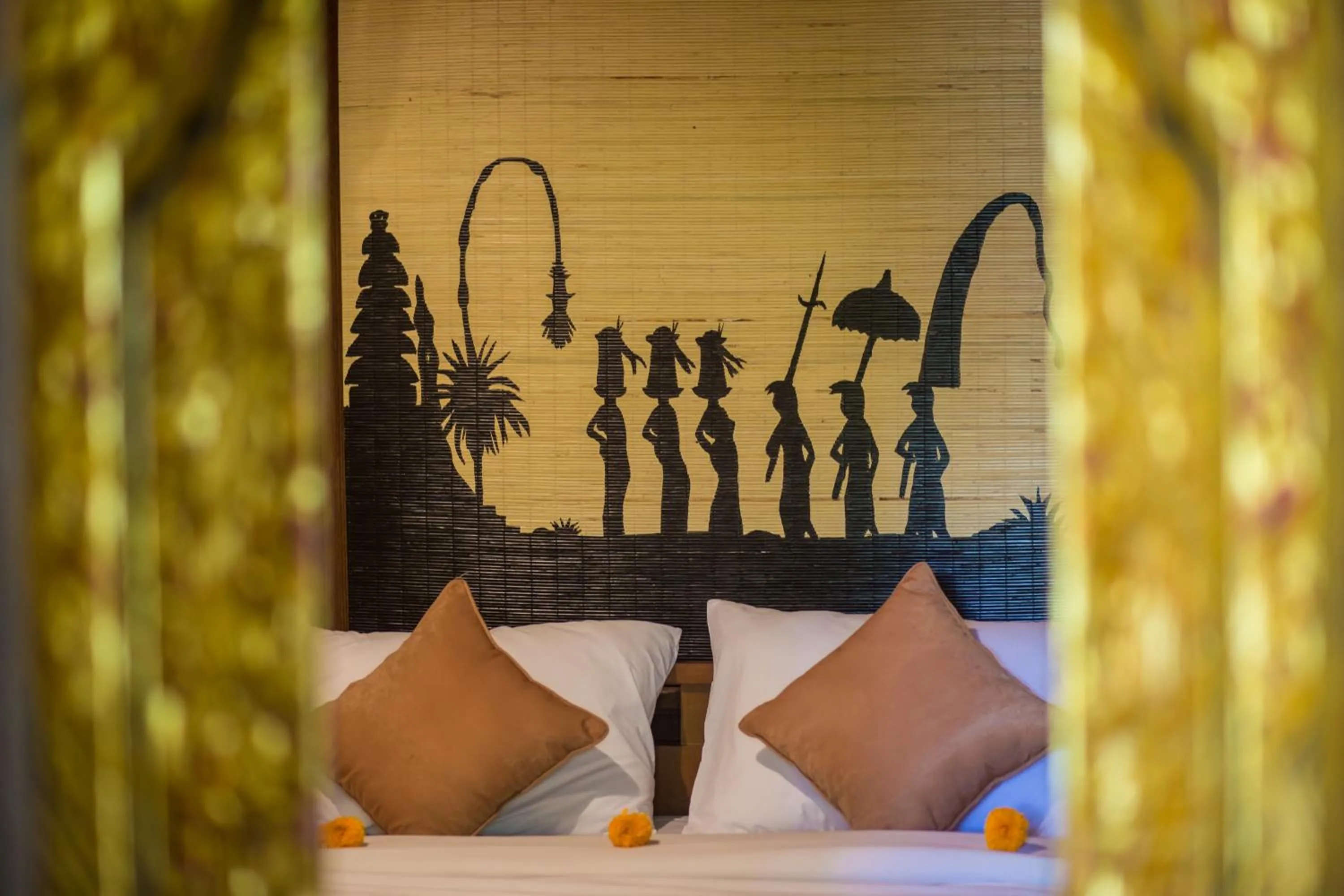 Decorative detail, Bed in Pondok Permata Homestay