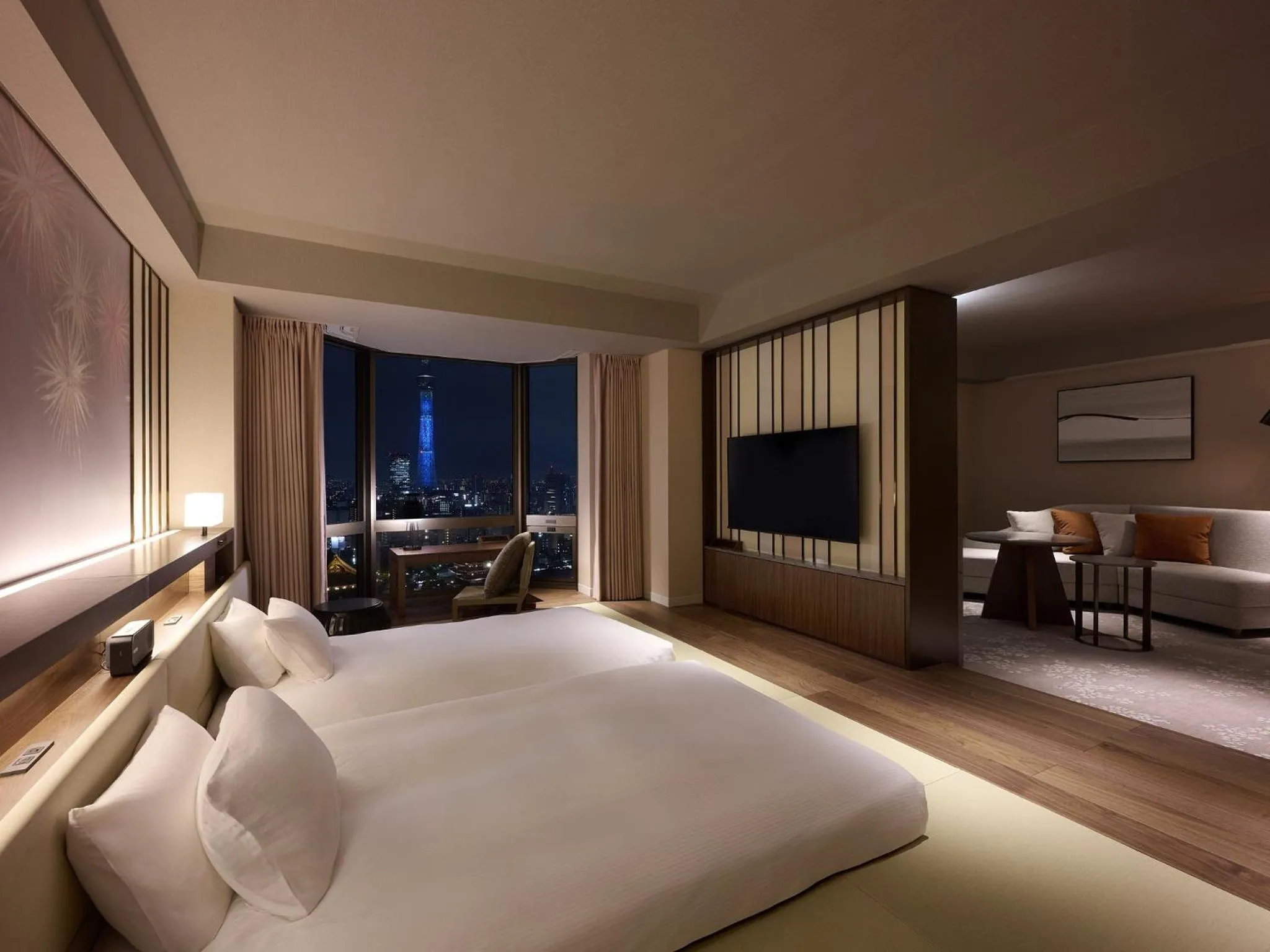 Bed in Asakusa View Hotel