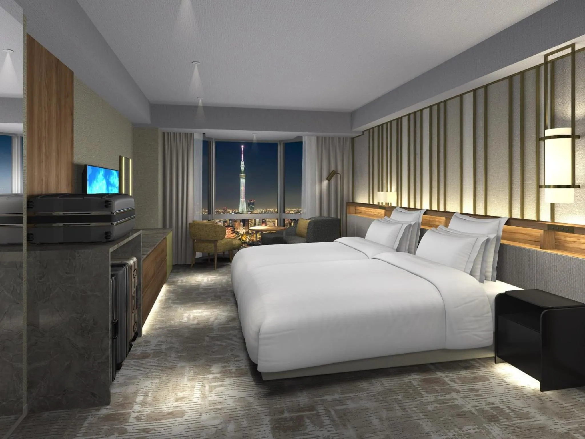 Bed in Asakusa View Hotel