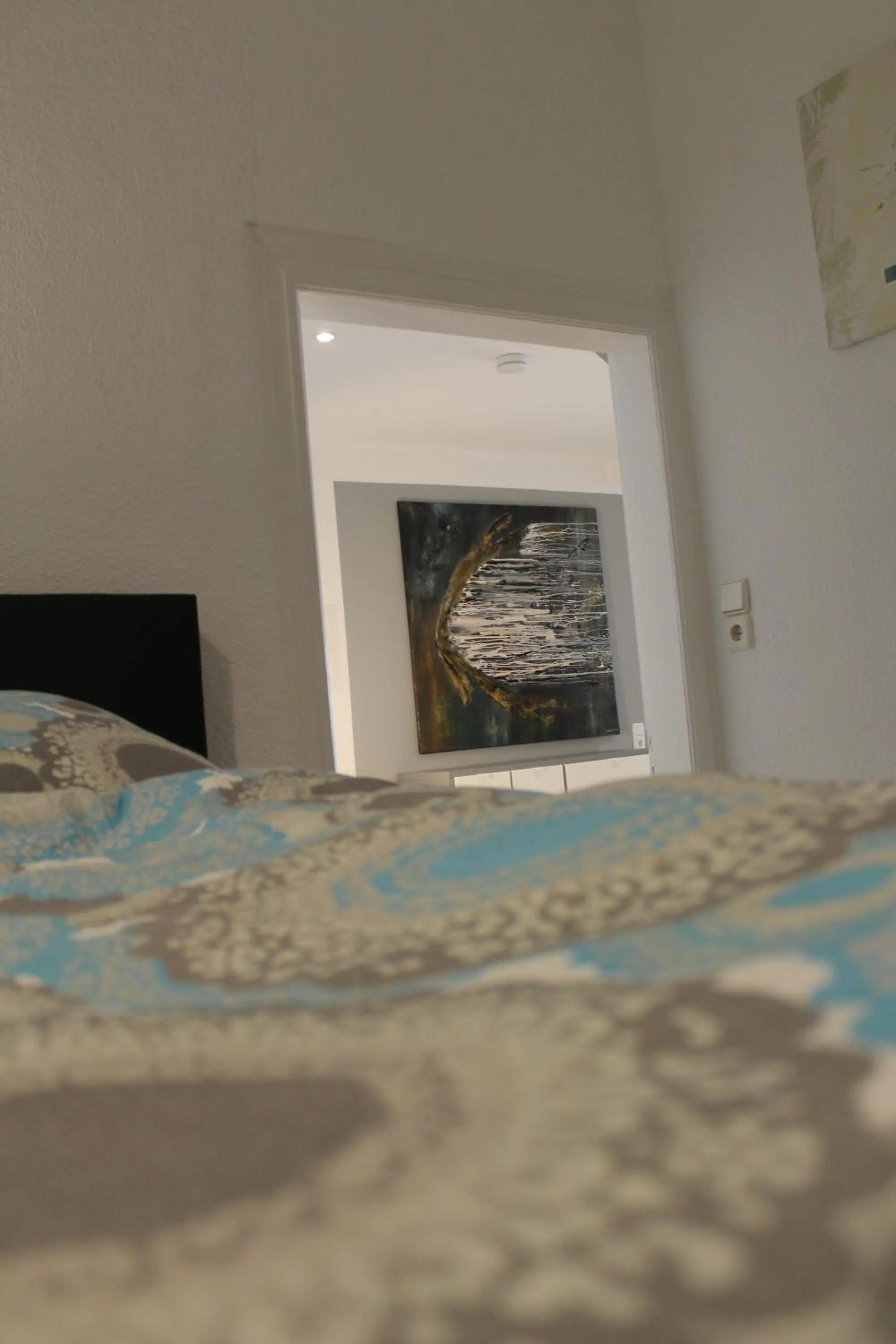 Bedroom, Bed in Monteurwohnung Ferienwohnung Rose in Isenbüttel Nähe Gifhorn, Wolfsburg, Braunschweig