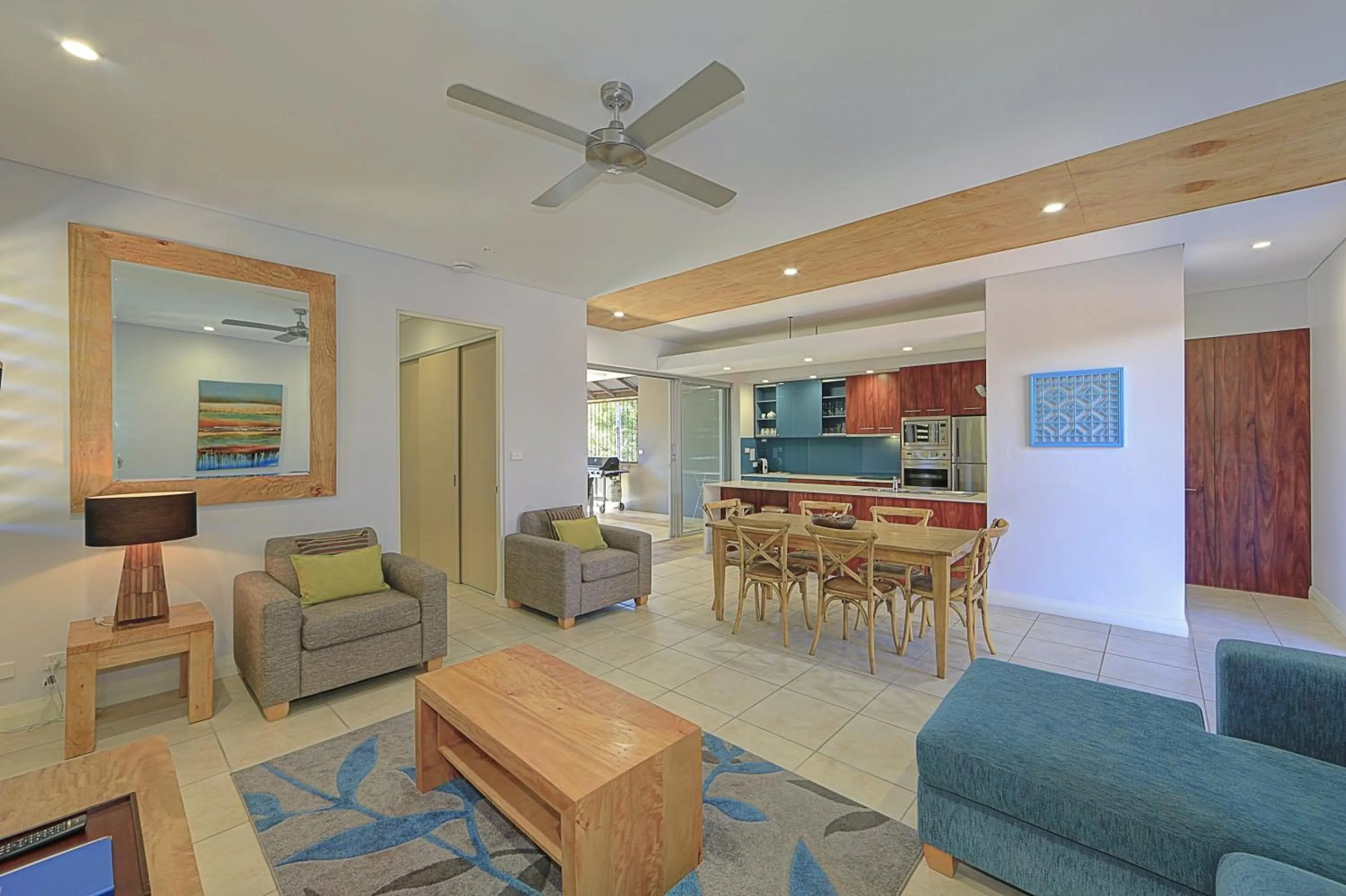 Living room in Sandcastles 1770 Motel & Resort