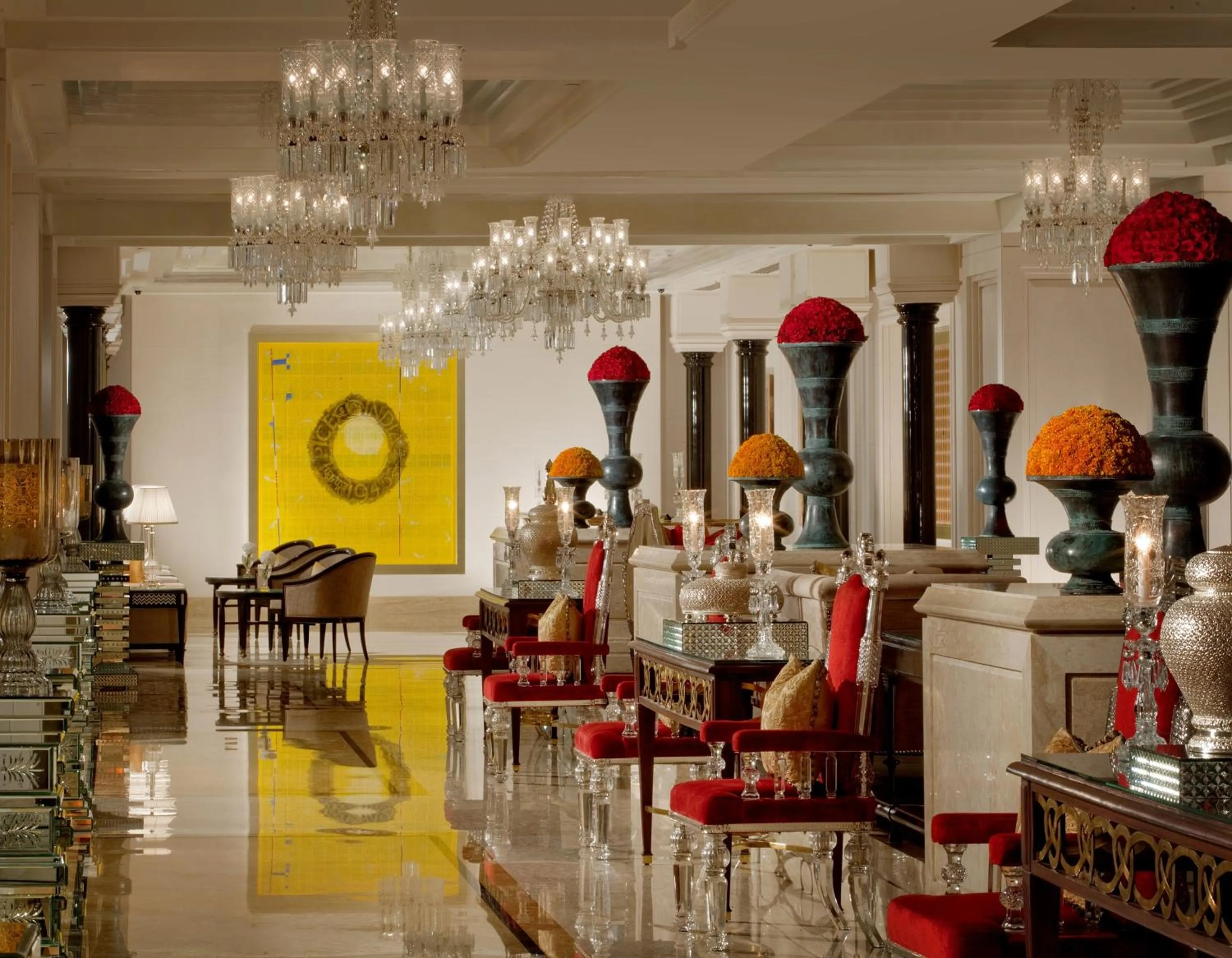 Lobby or reception in The Leela Palace Chennai