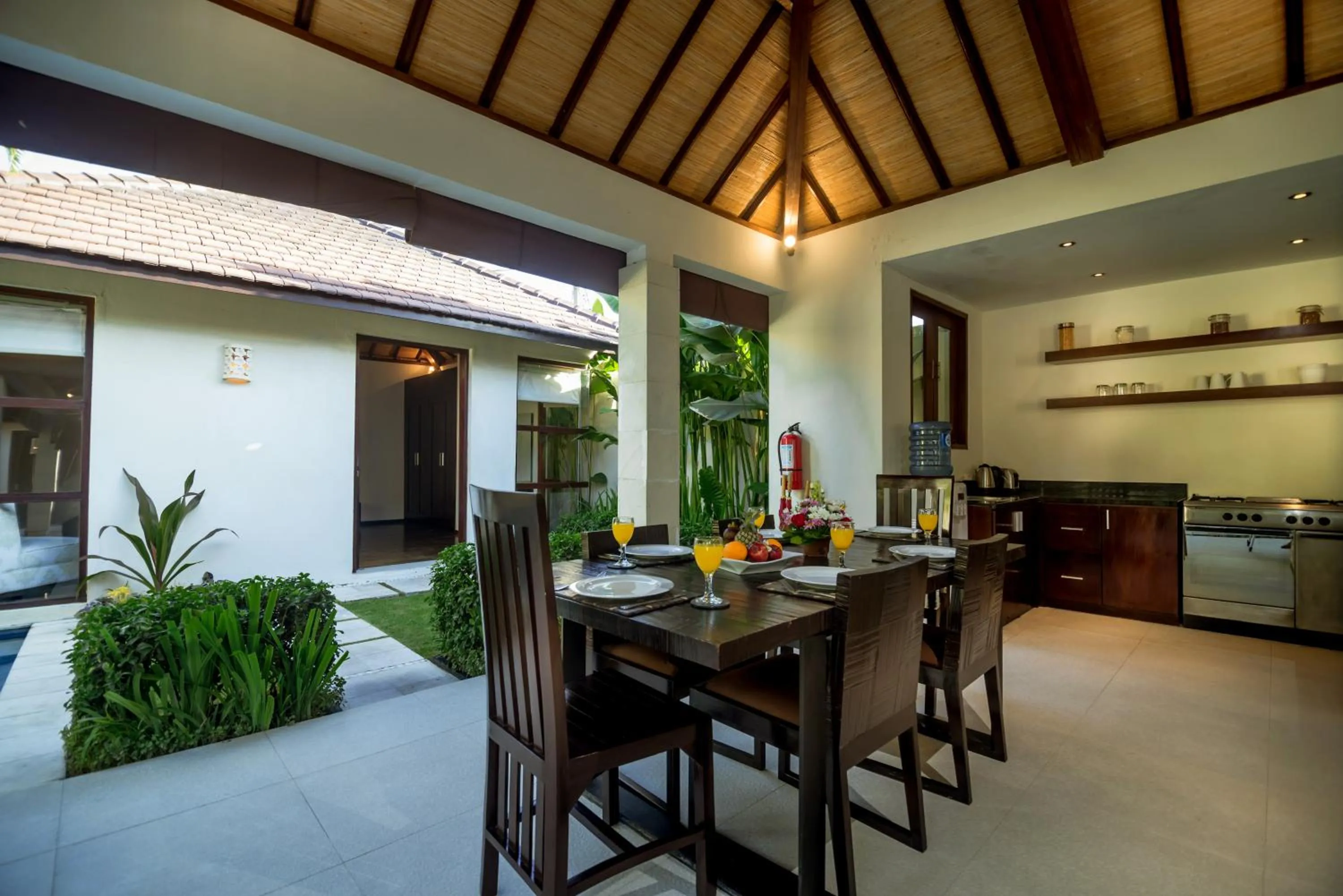 Dining area in Arama Riverside 5 Bedrooms by Villas Direct Bali