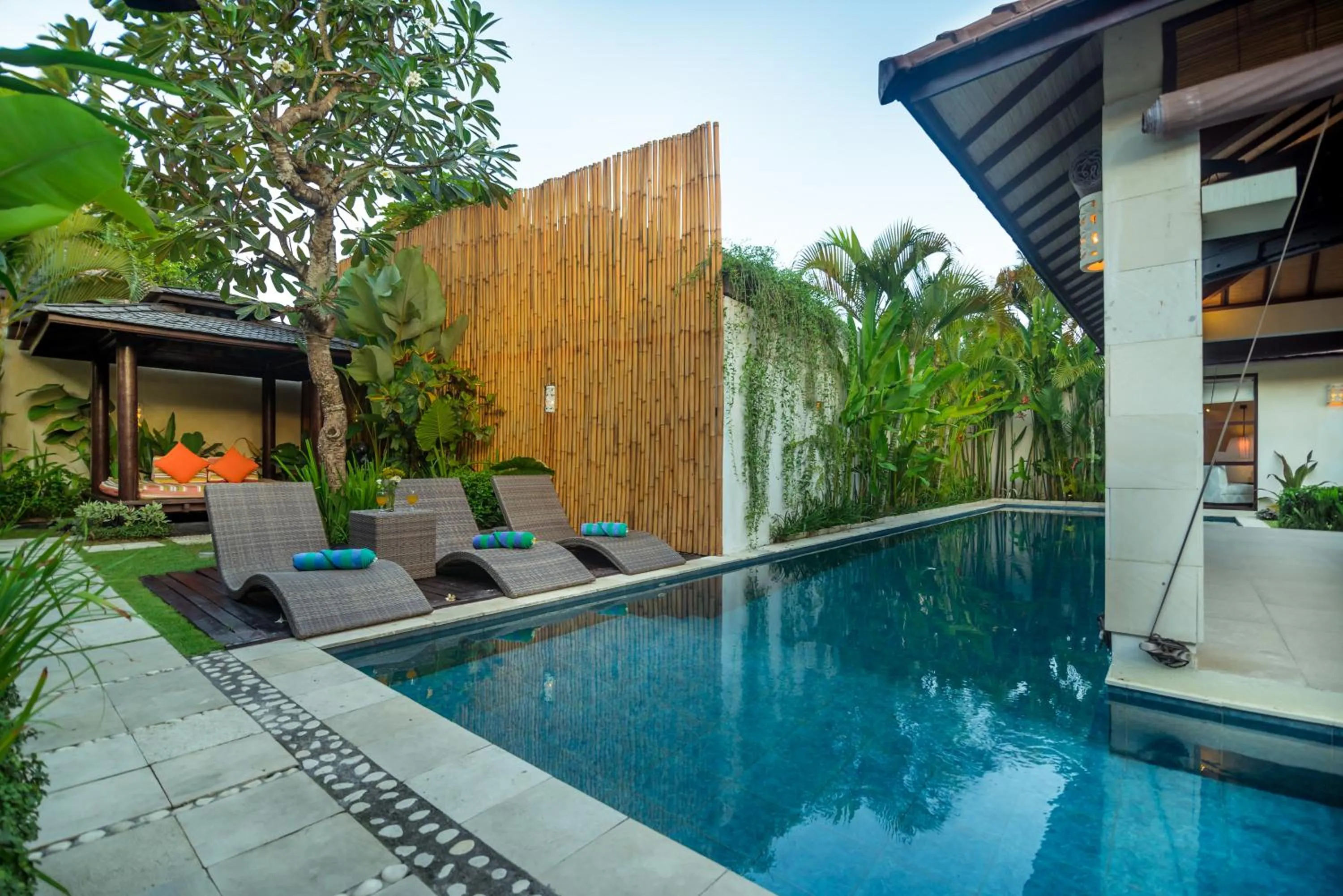 Swimming pool in Arama Riverside 5 Bedrooms by Villas Direct Bali